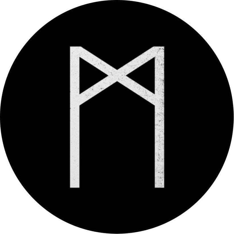 PopSocket Runa Mannaz Futhark PopGrip Adhesivo Negro