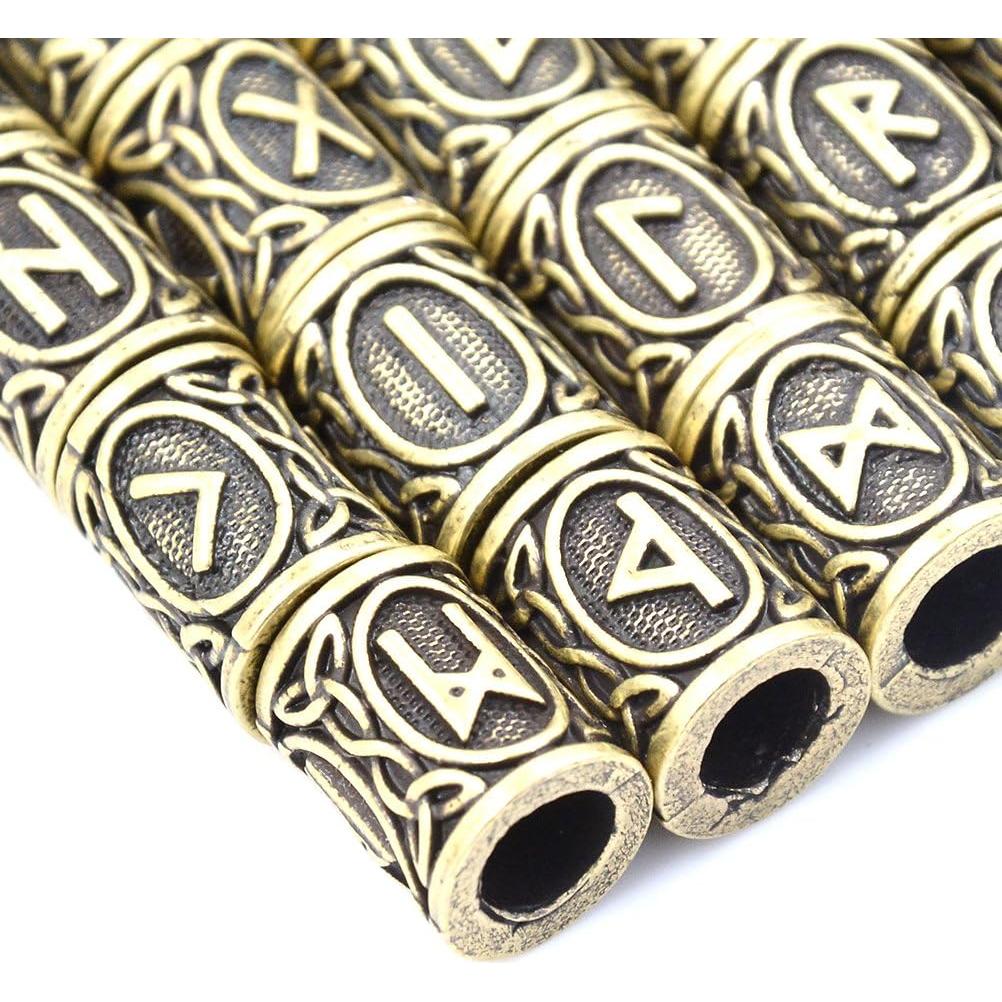 24 Cuentas Vikingas de Aleación de Zinc para Barba y Pelo