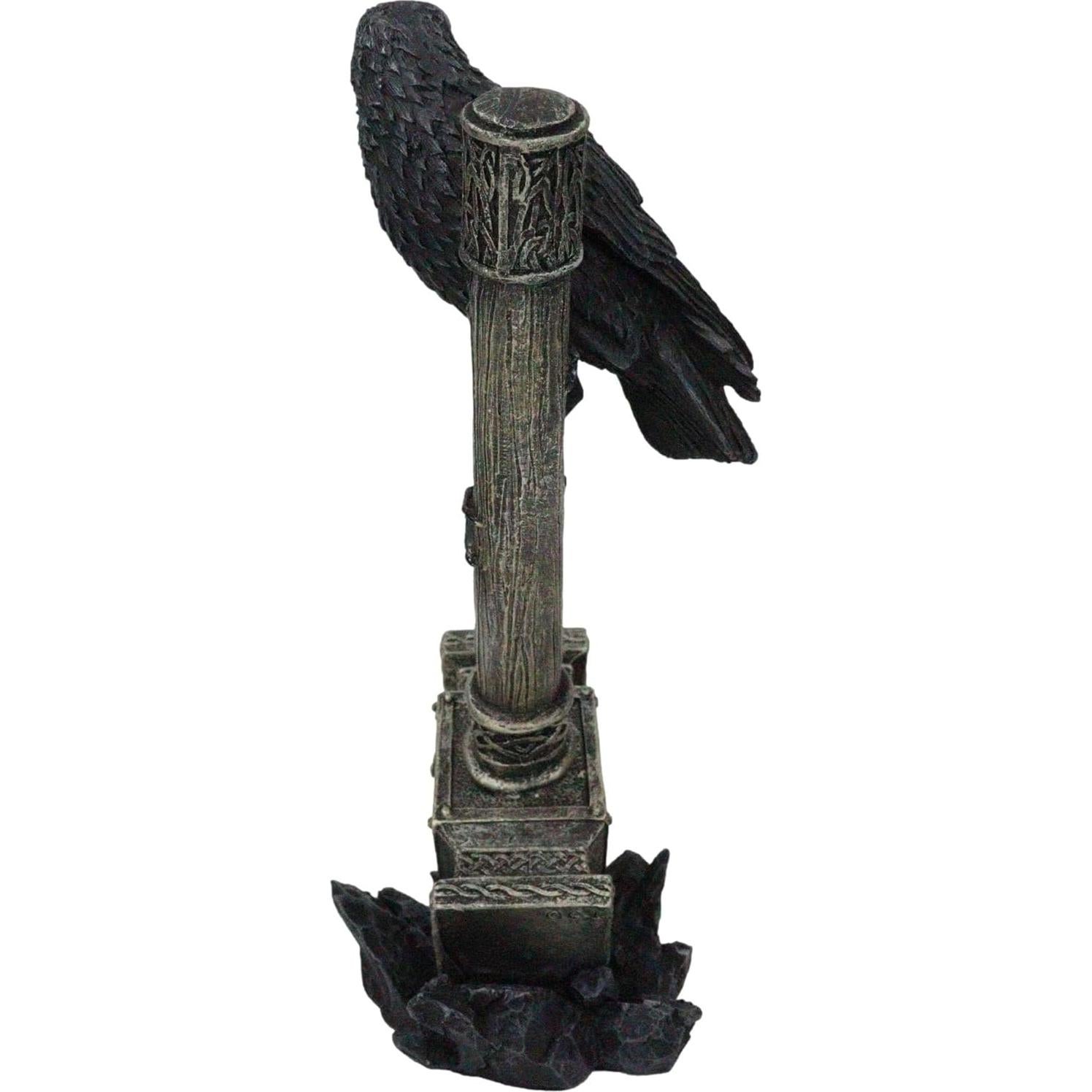 Figurita decorativa Ebros Gift Thor Mjolnir cuervo Odin 22.86 cm