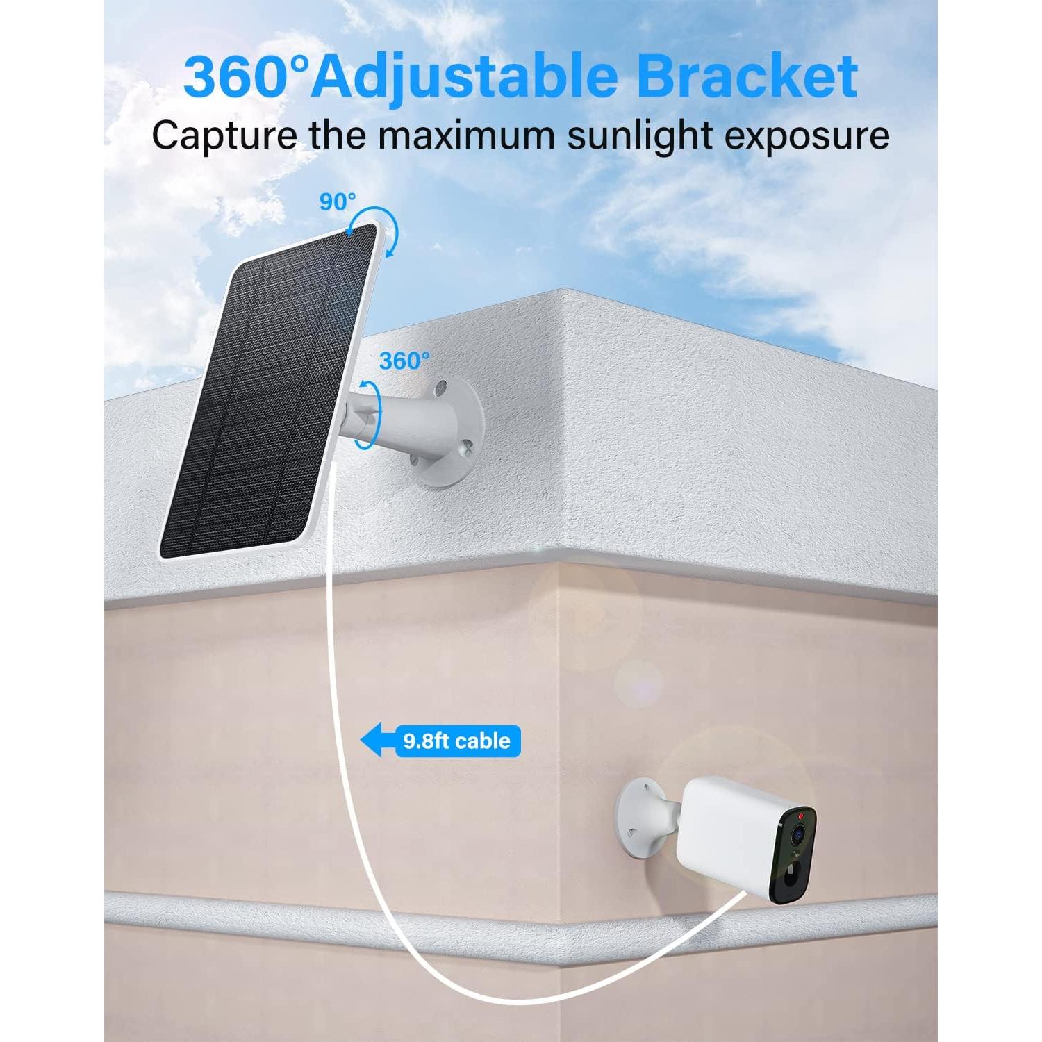 Panel Solar FOHOA 4W para Cámaras Arlo Pro 4 y 3