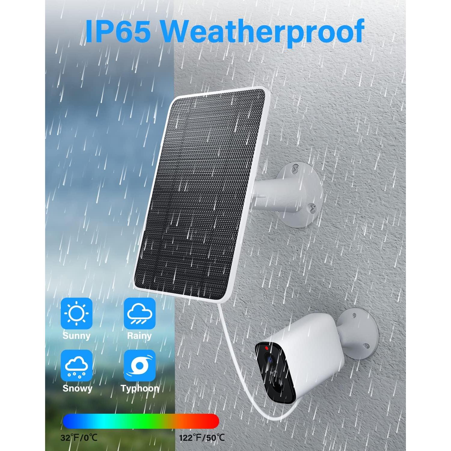 Panel Solar FOHOA 4W para Cámaras Arlo Pro 4 y 3