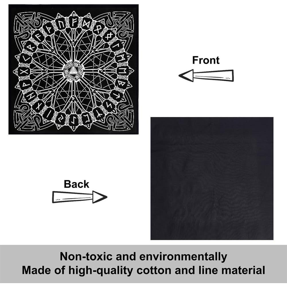 Tela de Altar CREATCABIN Runas Vikingas 49.5x49.5cm Algodón