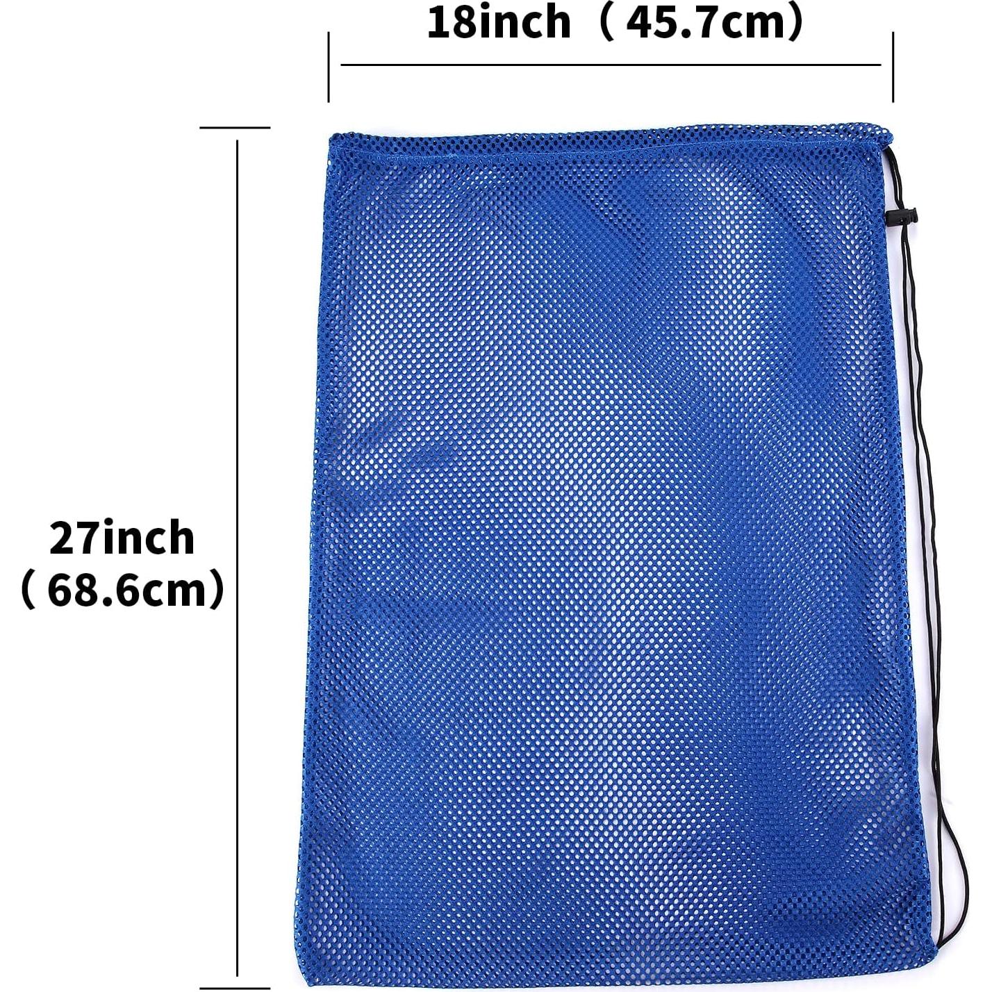 2 Bolsas de Malla para Snorkel Yizerel 69x46cm Negro y Azul