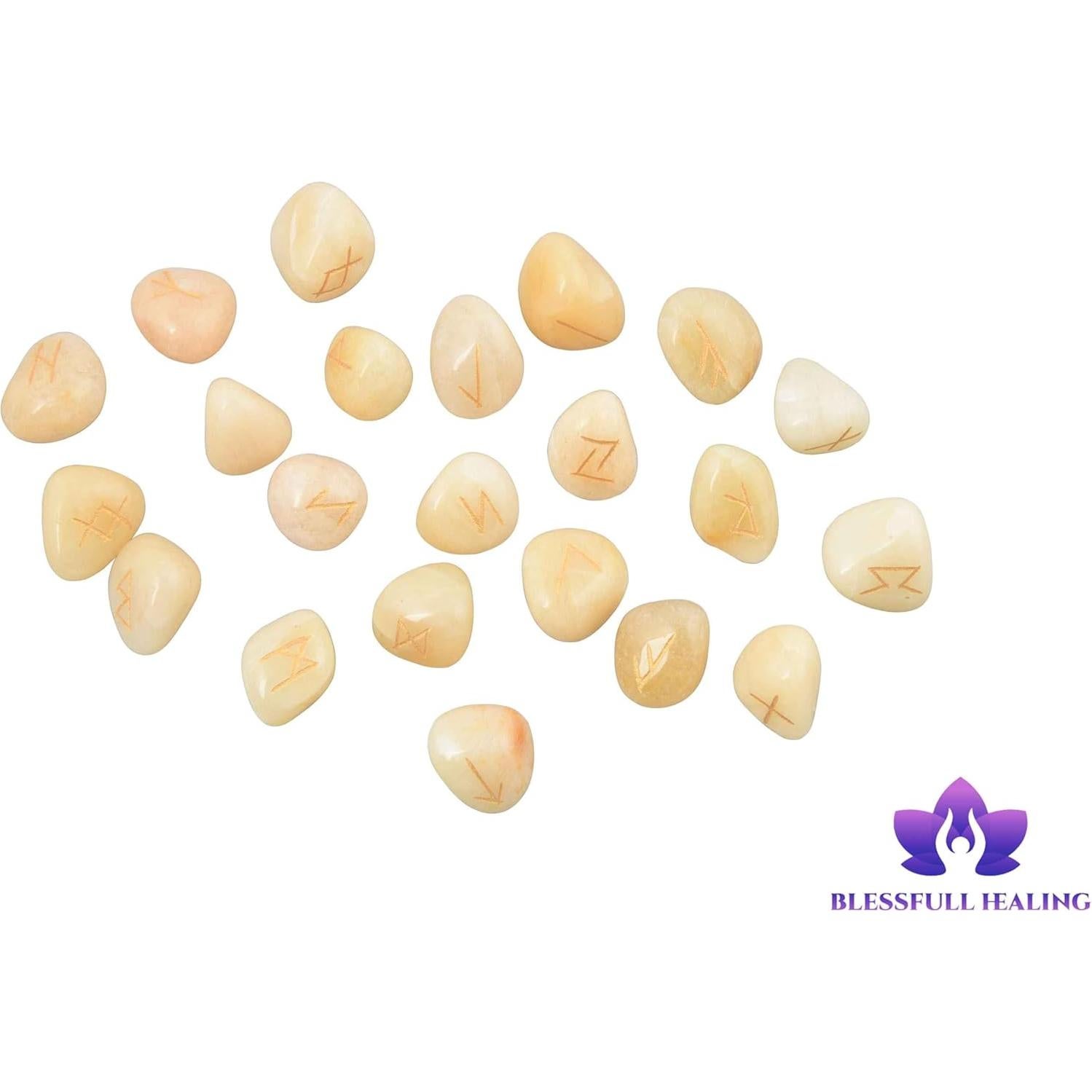 Juego de Piedras Tumbled Amarillas 22 Piezas Aventurina