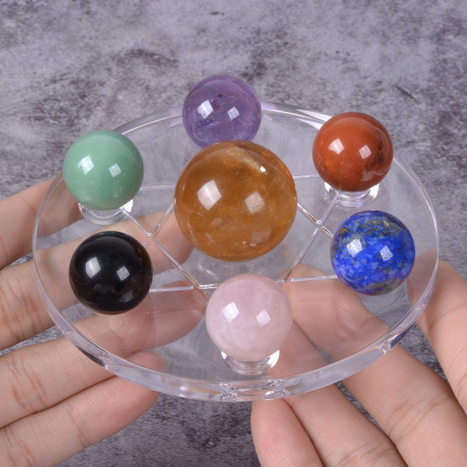 Esfera de Cuarzo Claro JUST IN STONES 30mm 7 Chakras