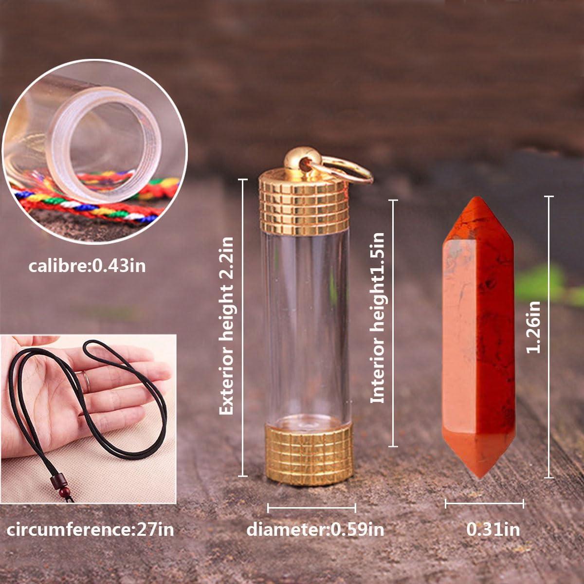 Conjunto de 7 Piedras de Reiki Hexagonales y Collar ETNshine