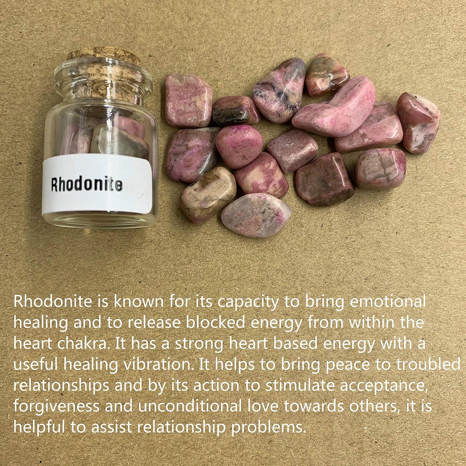 Conjunto de 45 Piedras Preciosas en Botellas de Vidrio 30mm