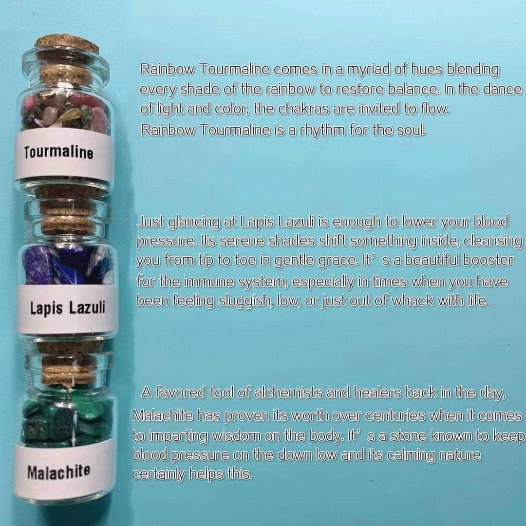 Conjunto de 45 Piedras Preciosas en Botellas de Vidrio 30mm