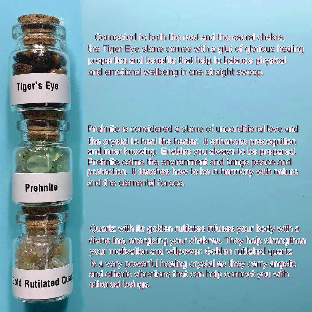 Conjunto de 45 Piedras Preciosas en Botellas de Vidrio 30mm