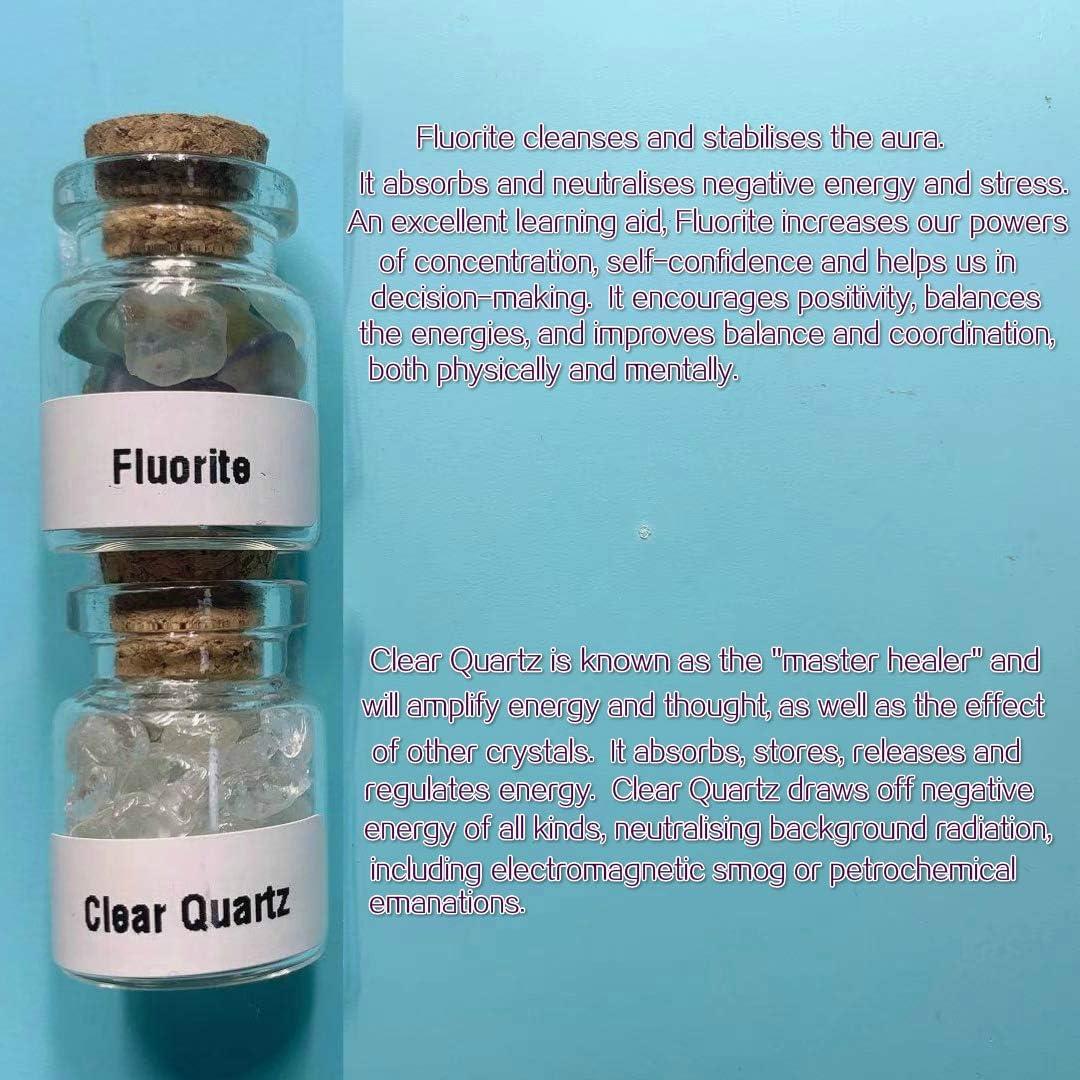 Conjunto de 45 Piedras Preciosas en Botellas de Vidrio 30mm