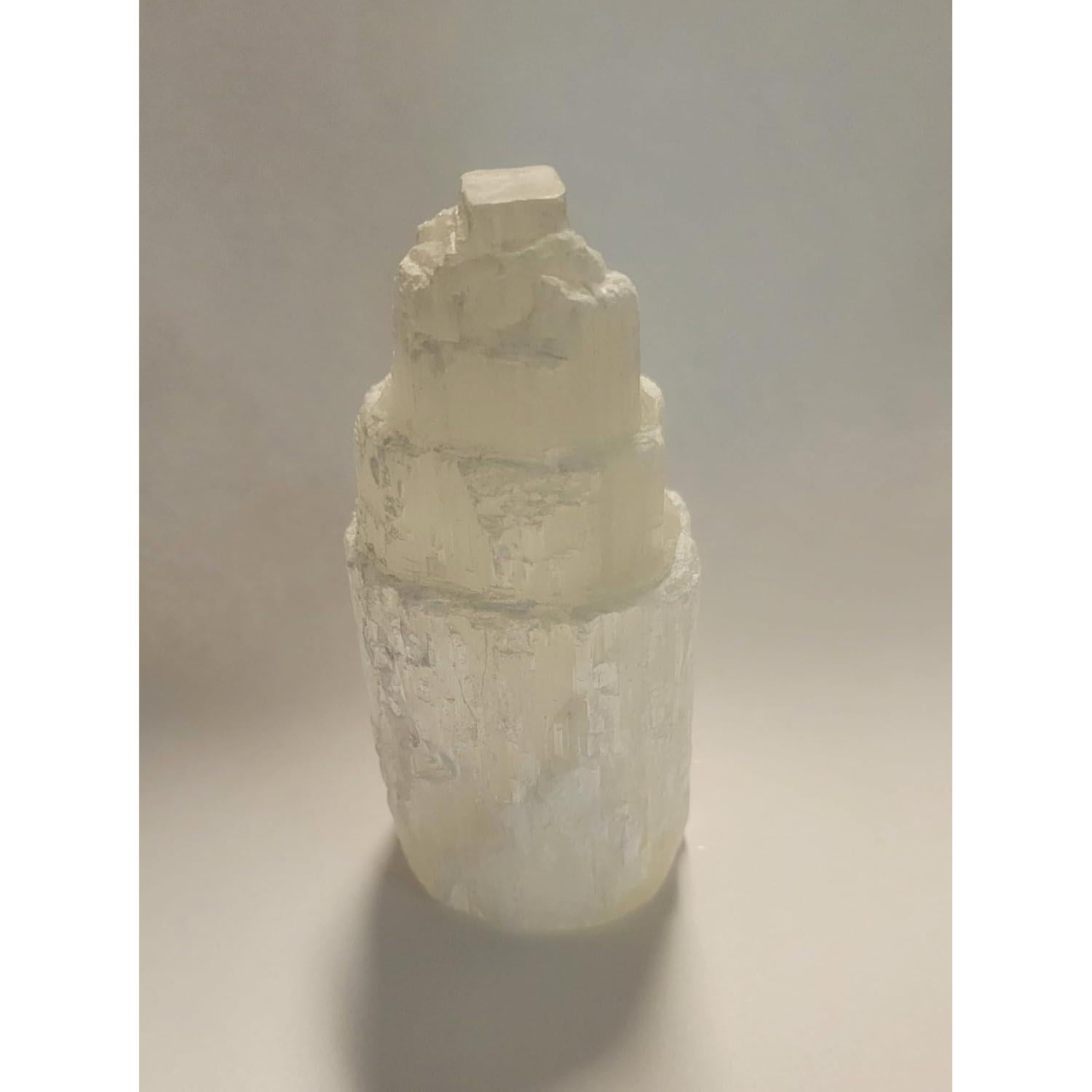 Torre de Selenita 10.16 cm - Cristal Sanador para Meditación