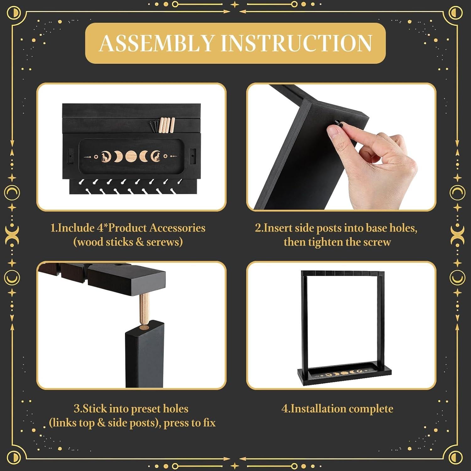 Soporte de Exhibición de Cristales Ceiner con Fase Lunar