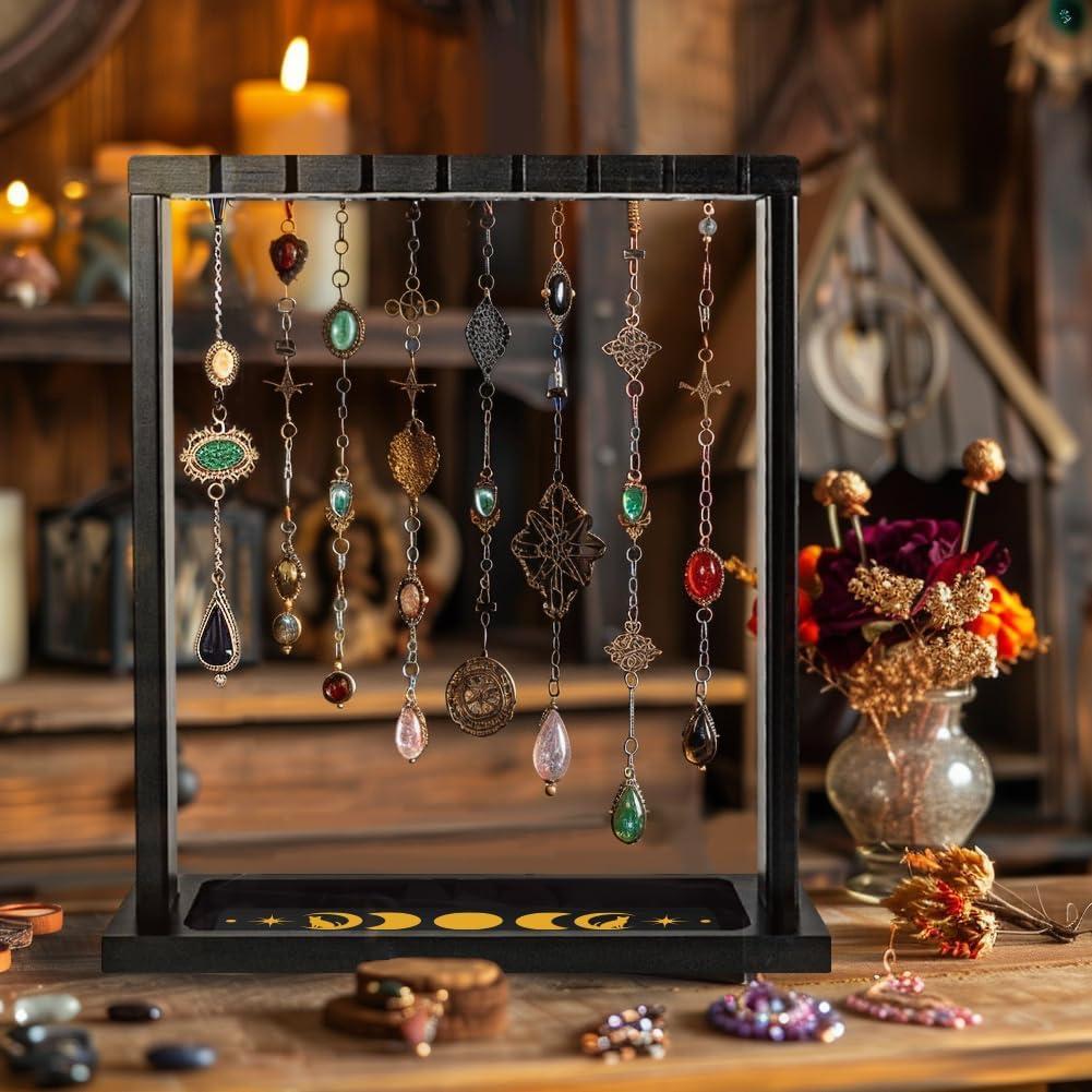 Soporte de Exhibición de Cristales de Madera BEUNITONE 26x9x27.5cm