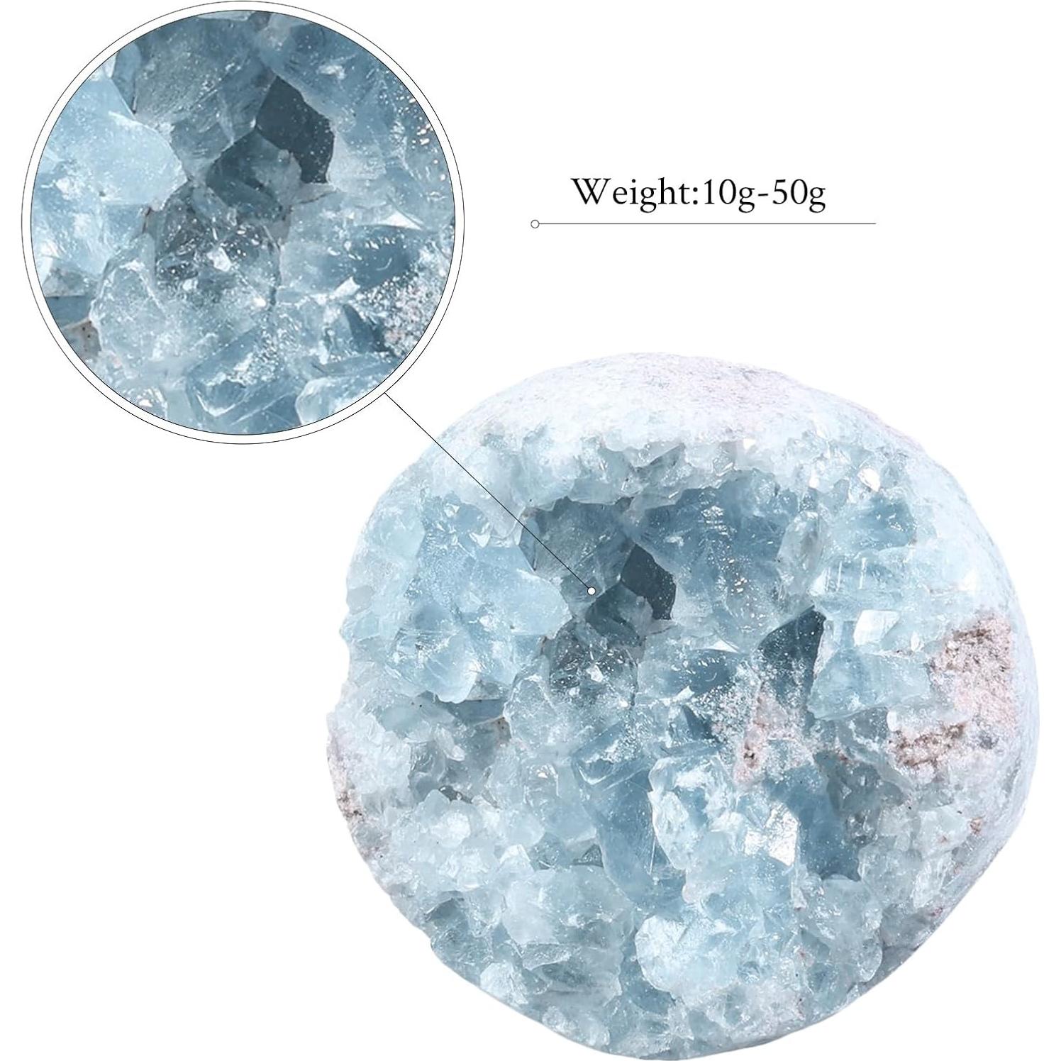 Especimen Mineral Celestita Azul Natural Bruto 25mm-45mm