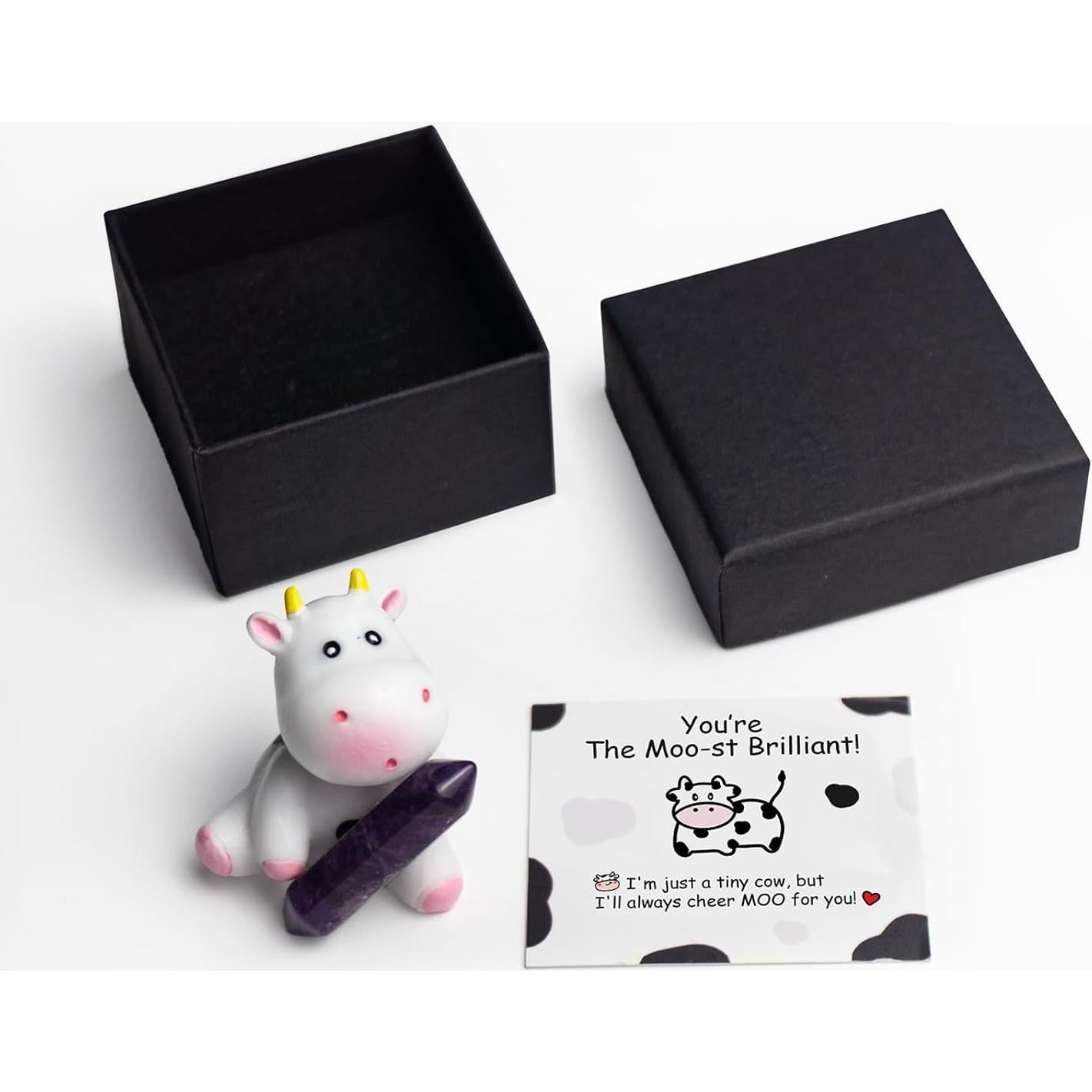 Adorno de Coche de Cristal de Amatista CusDusk - Vaca Sanadora