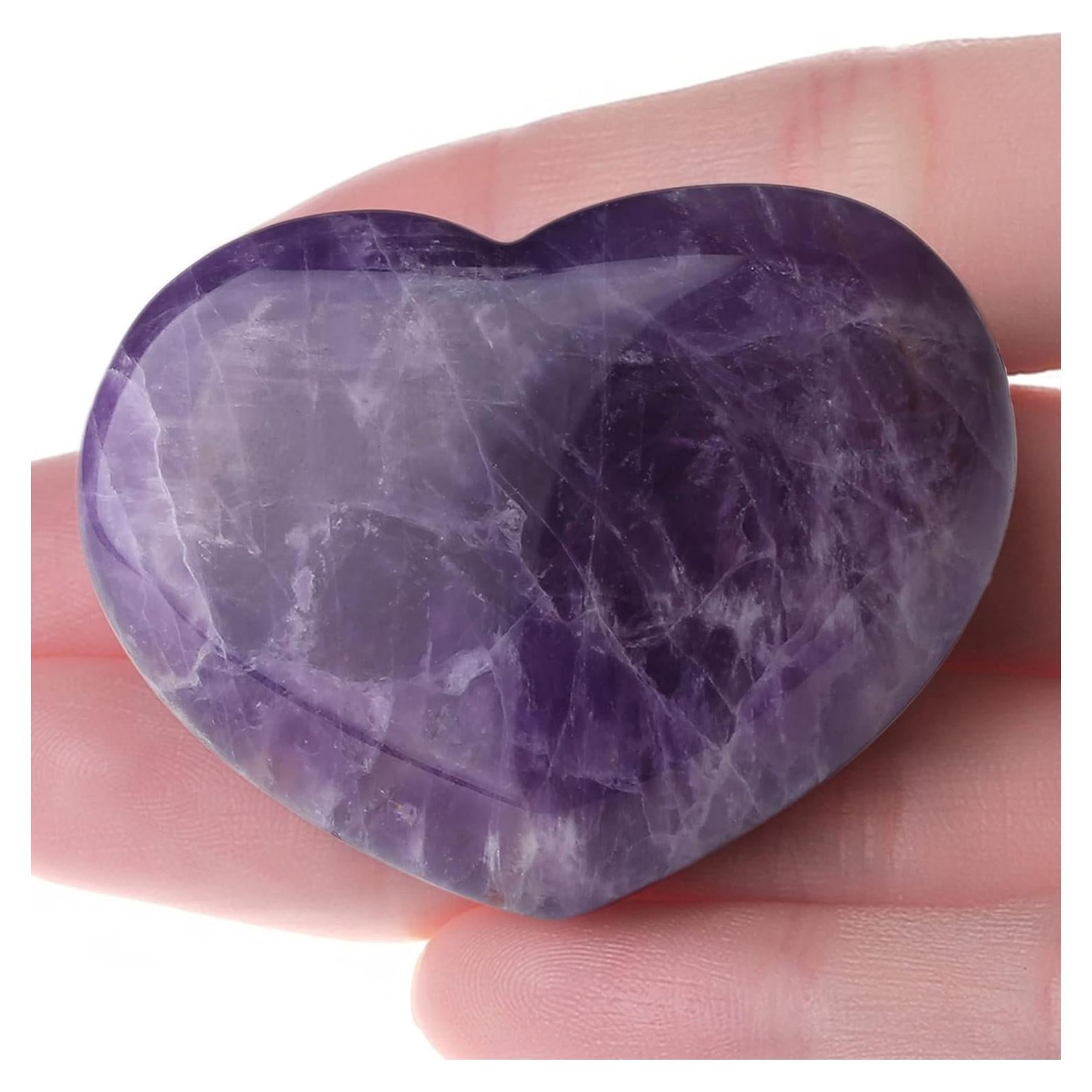 Cristal de Amatista en Forma de Corazón MAIBAOTA 45 mm