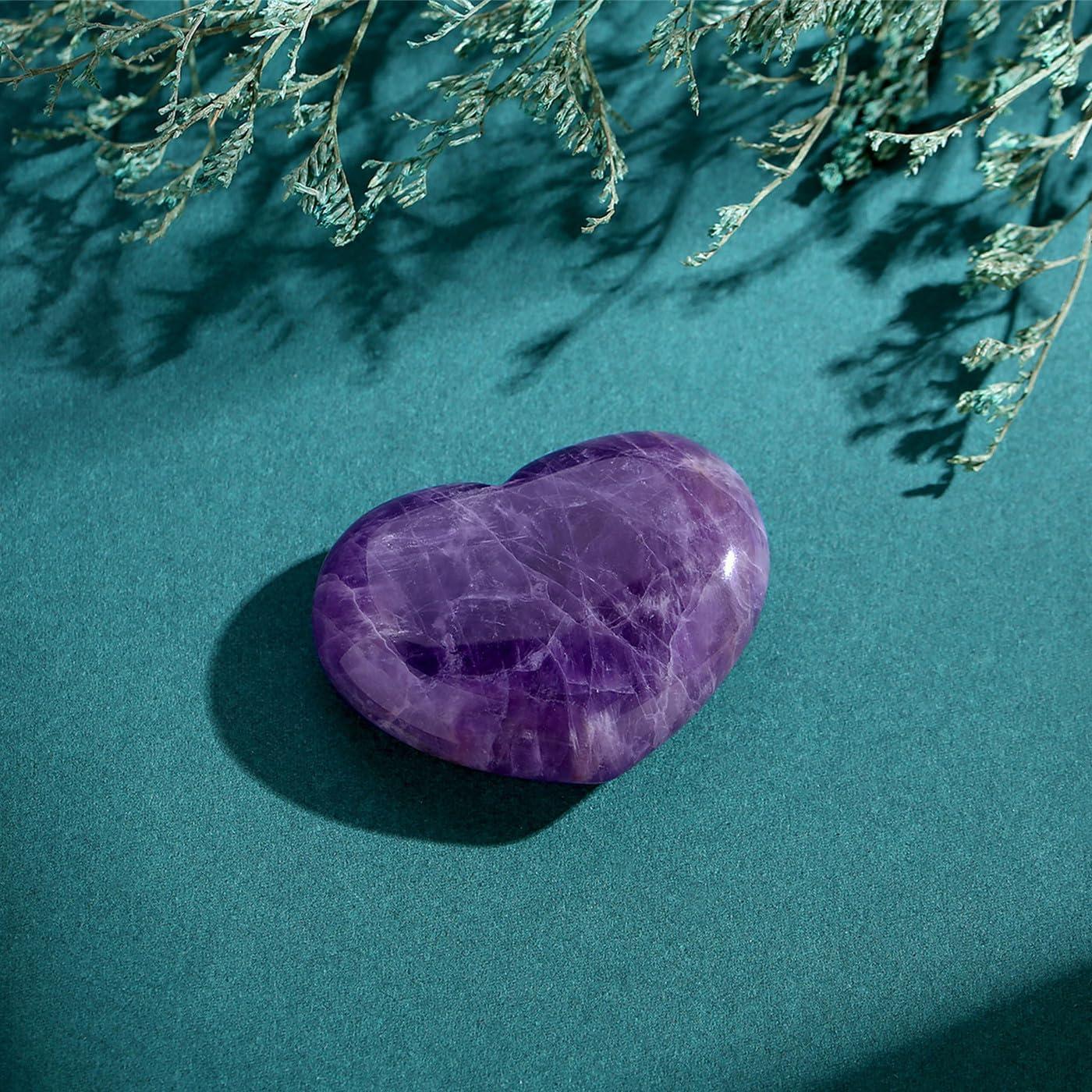 Cristal de Amatista en Forma de Corazón MAIBAOTA 45 mm