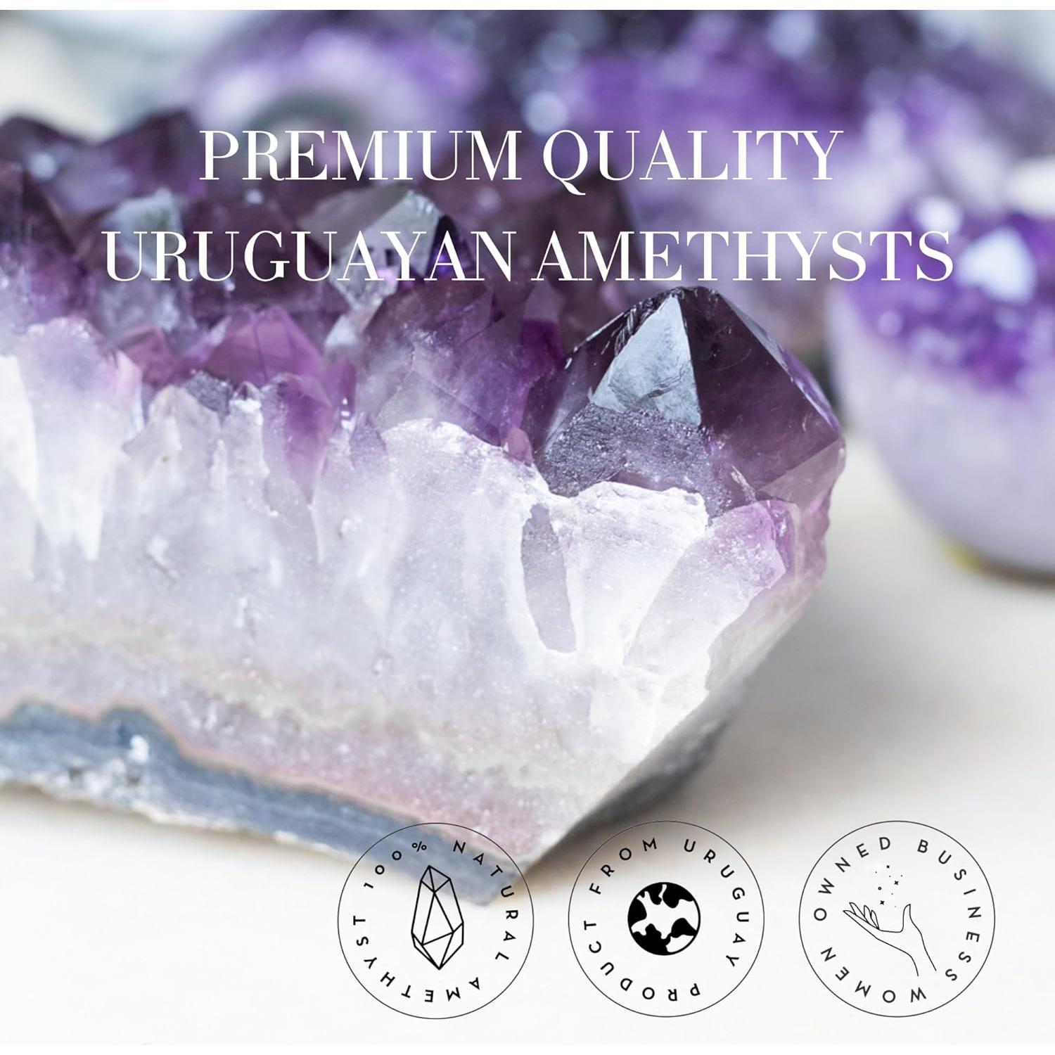 Geoda de Cristal de Amatista Deep Purple 226g Tamaño Mediano