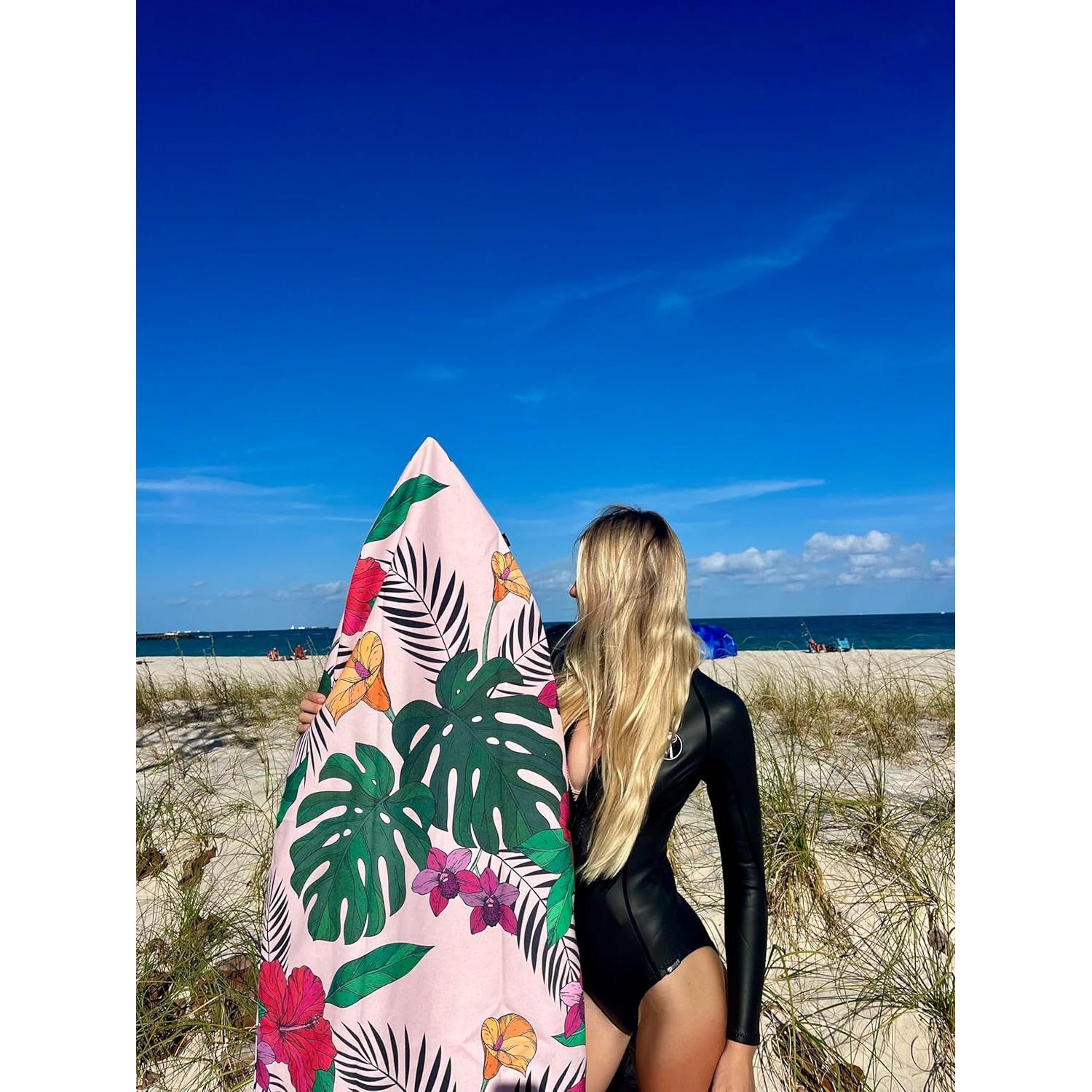 Calcetín de Tabla de Surf Outer Mountain 2,29 m Floral Azul