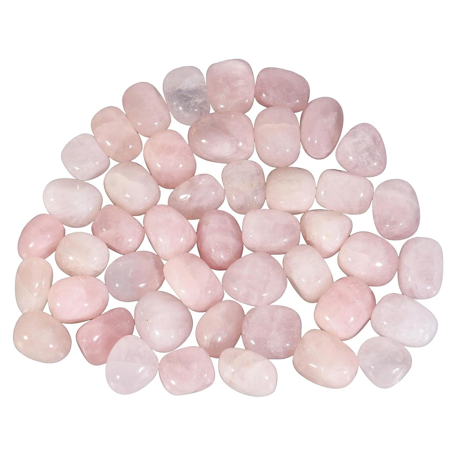 Piedras Decorativas Pulidas 0.45 kg Cuarzo Rosa para Jarrones