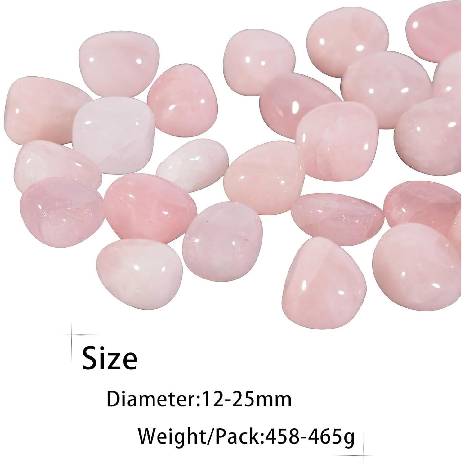 Piedras Decorativas Pulidas 0.45 kg Cuarzo Rosa para Jarrones