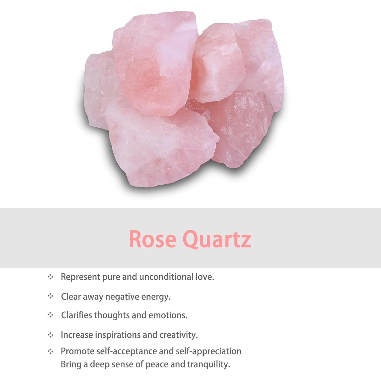 Piedras Decorativas Pulidas 0.45 kg Cuarzo Rosa para Jarrones