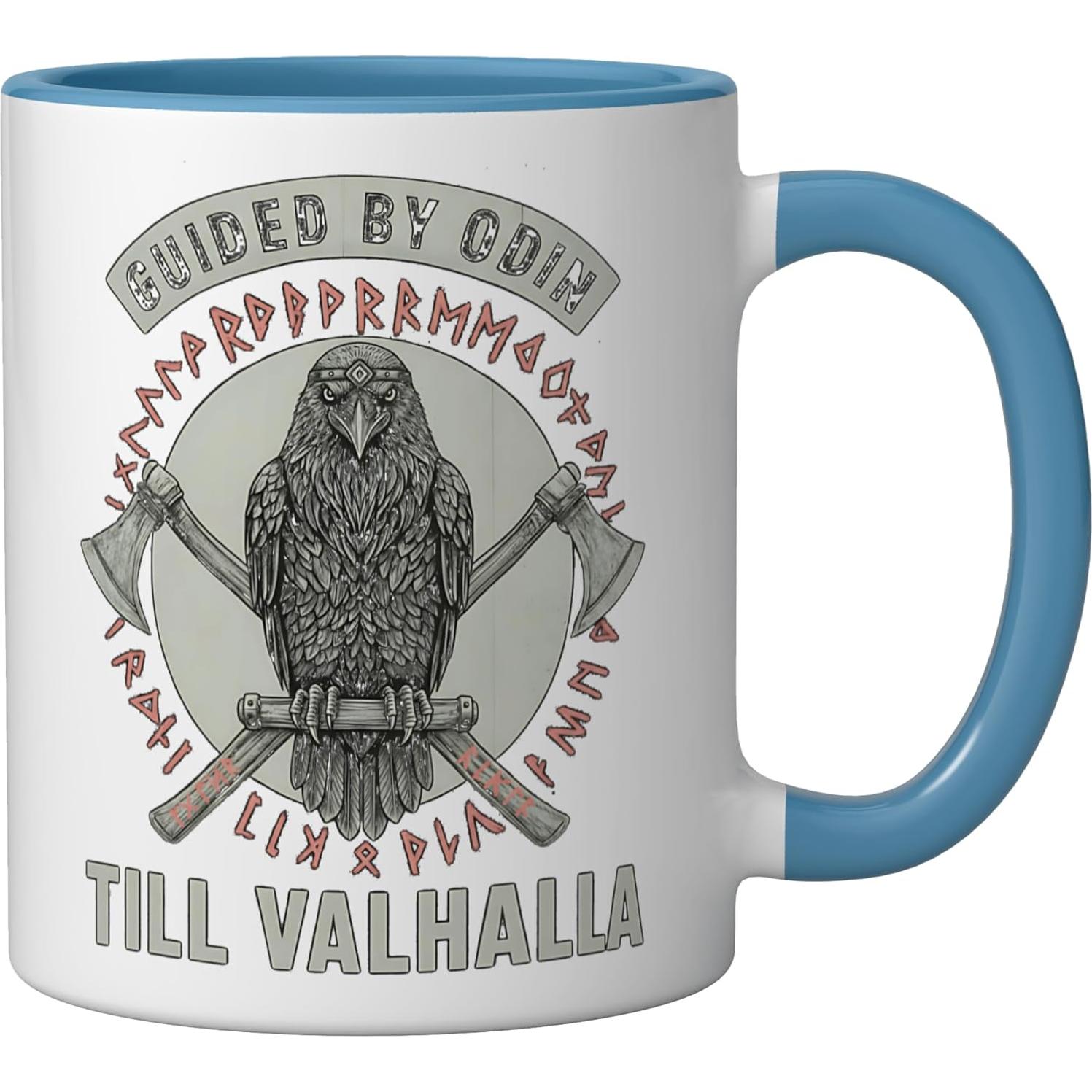 Taza de Cerámica Cuervo de Odín 11oz Cultura Nórdica