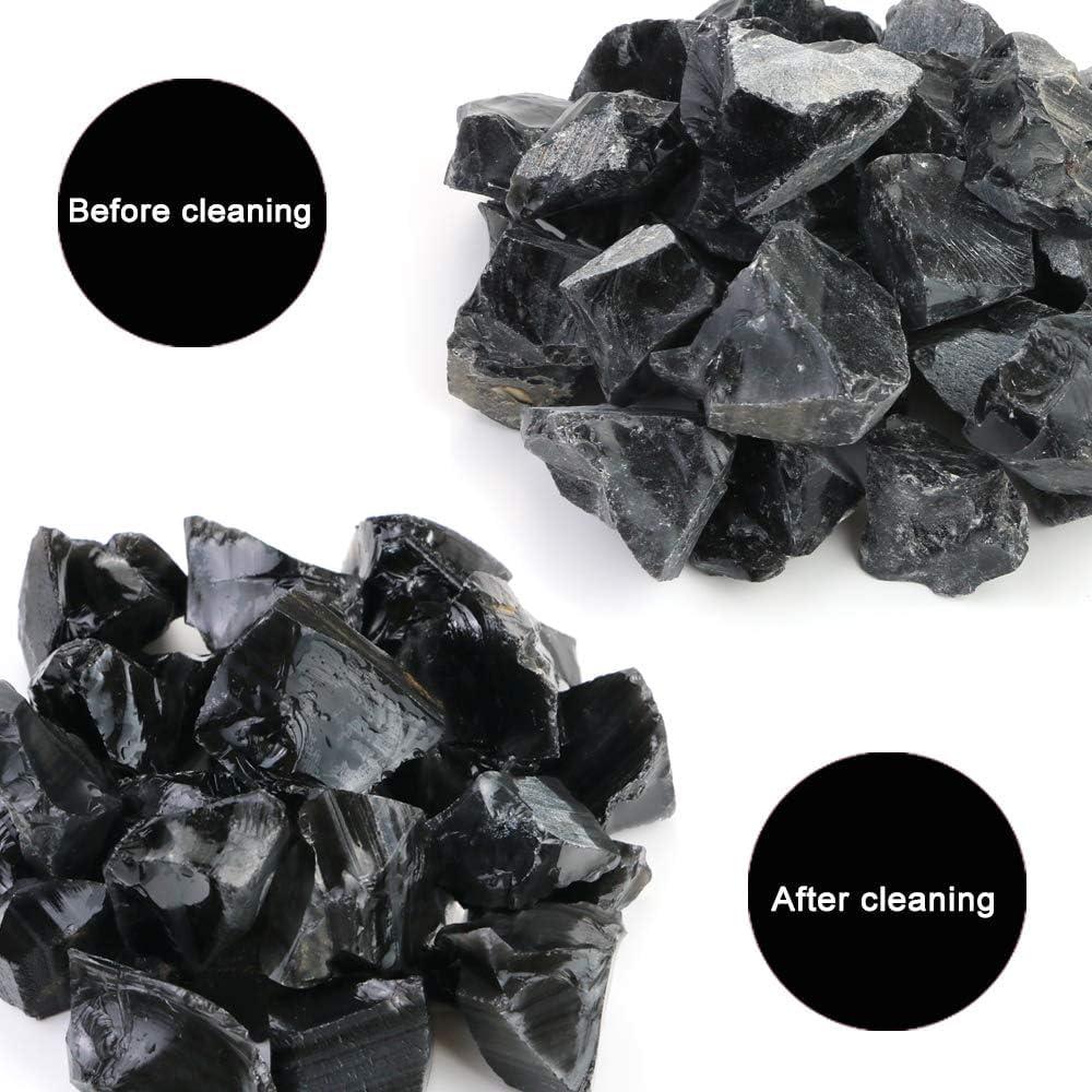 Piedras de Obsidiana Negra Natural 950g para Joyería y Sanación