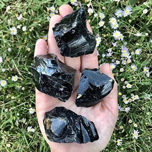 Rocas de Obsidiana Negra Bruta 0.45Kg Zenkeeper para Joyería