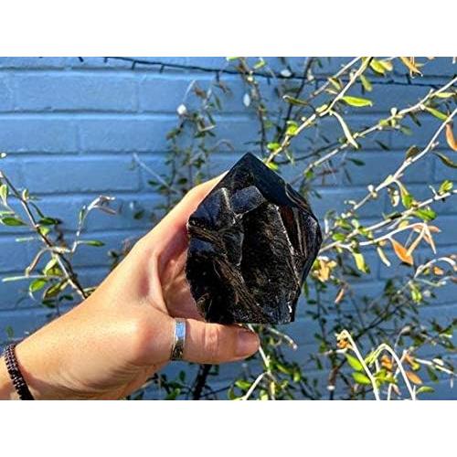 Rocas de Obsidiana Negra Bruta 0.45Kg Zenkeeper para Joyería