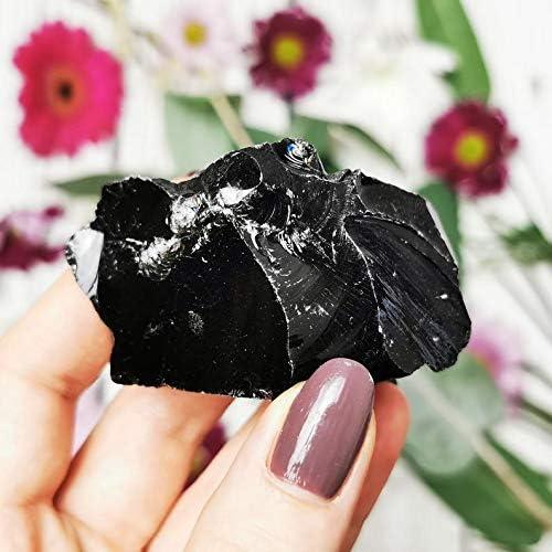 Rocas de Obsidiana Negra Bruta 0.45Kg Zenkeeper para Joyería