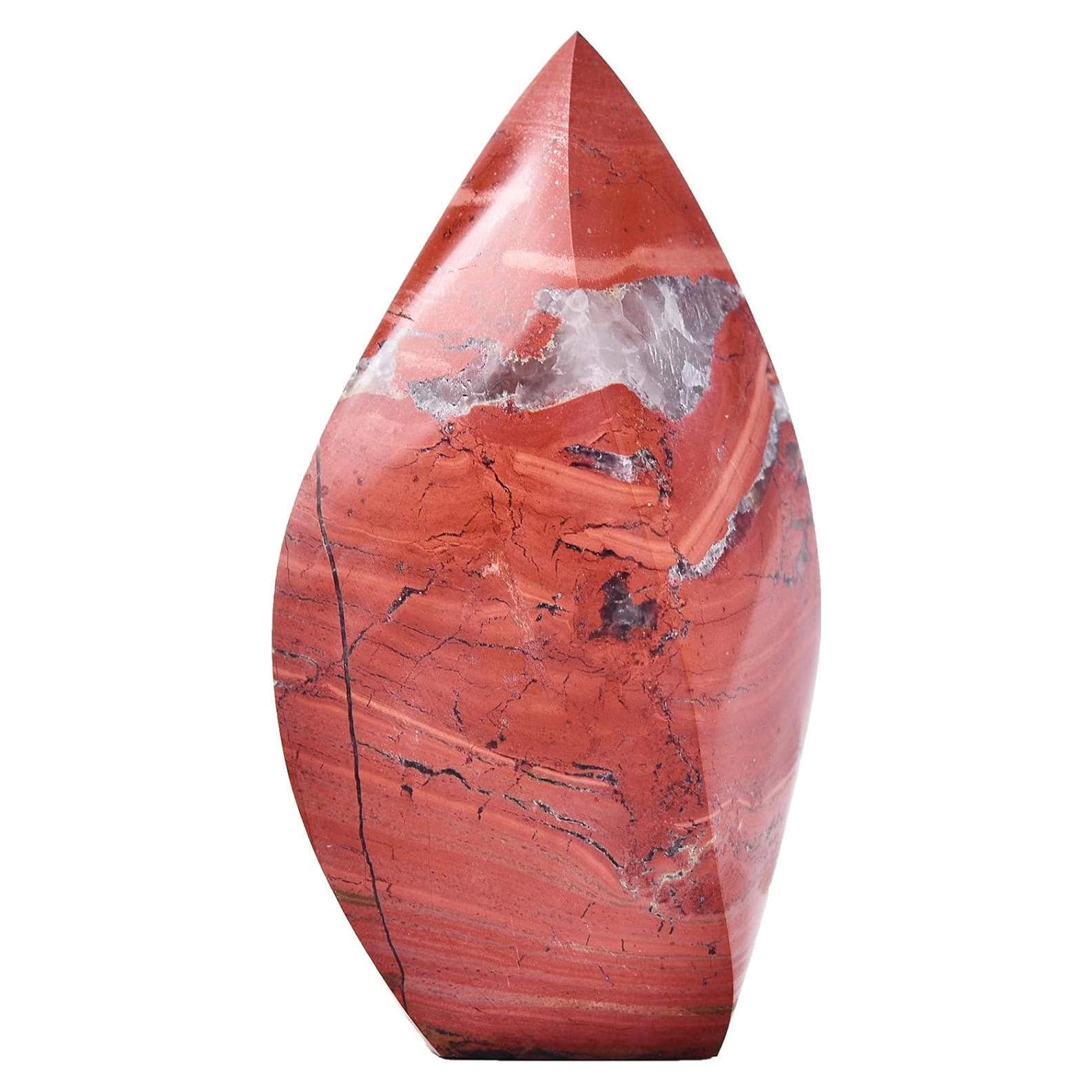 Punto Obelisco de Jaspe Rojo Natural 0.5-0.8 kg Decoración