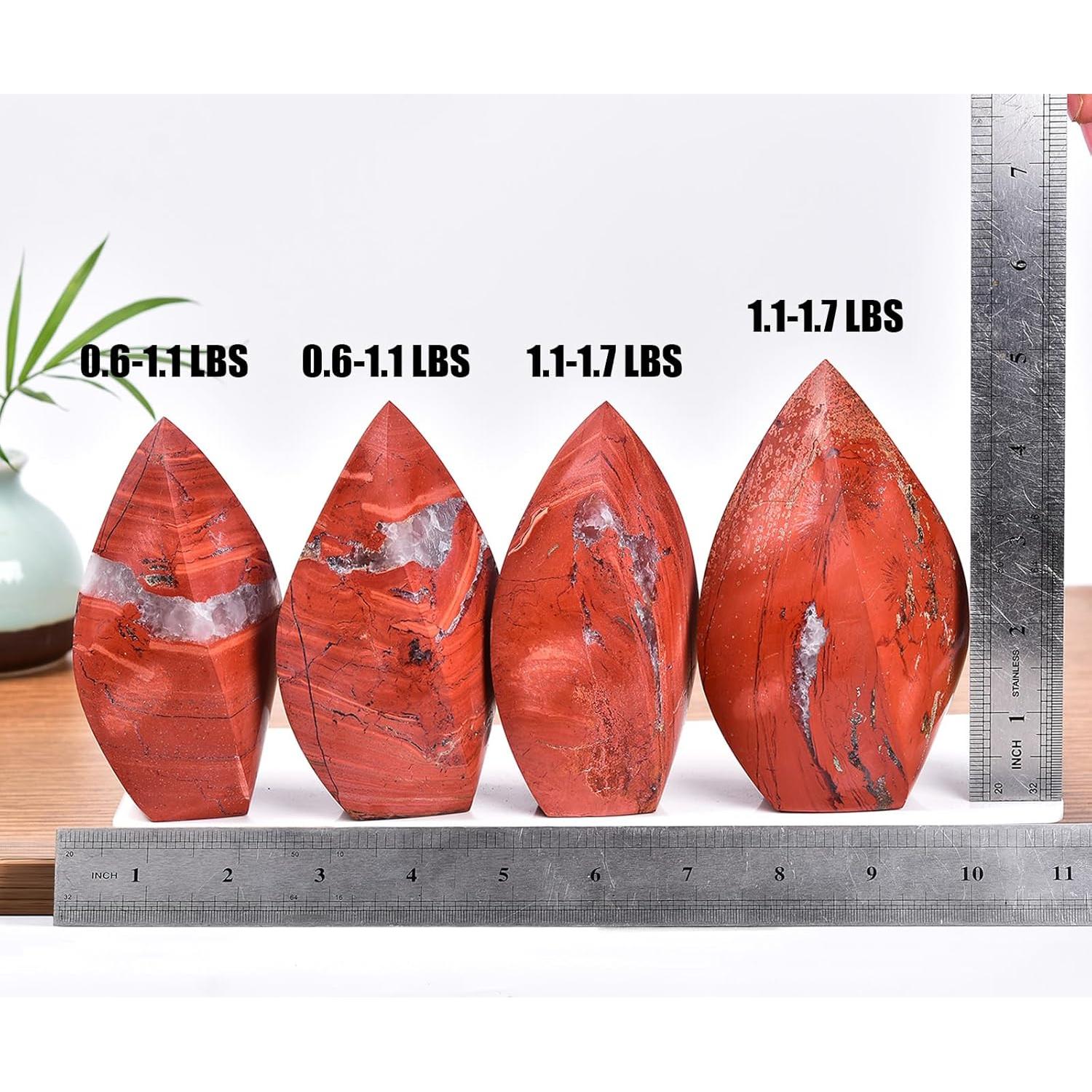 Punto Obelisco de Jaspe Rojo Natural 0.5-0.8 kg Decoración