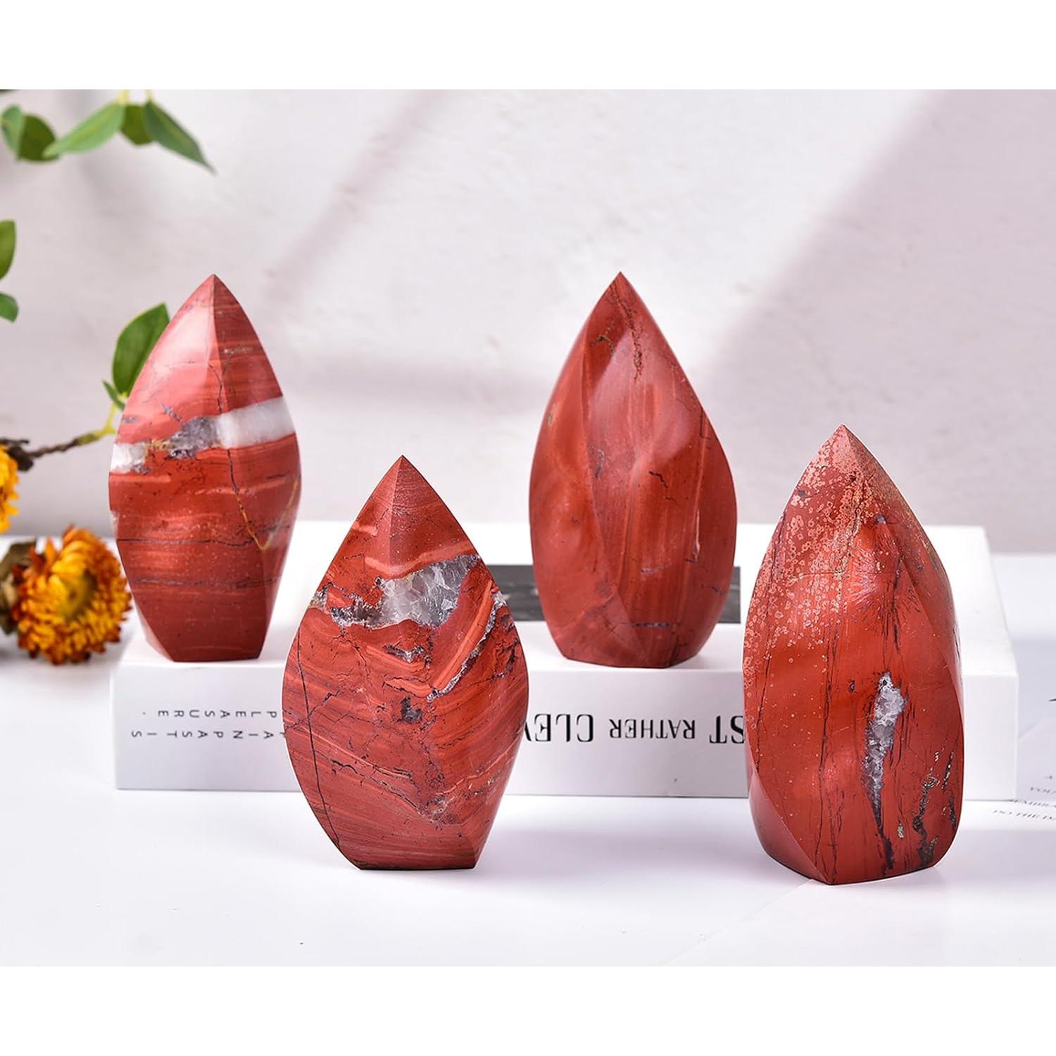 Punto Obelisco de Jaspe Rojo Natural 0.5-0.8 kg Decoración