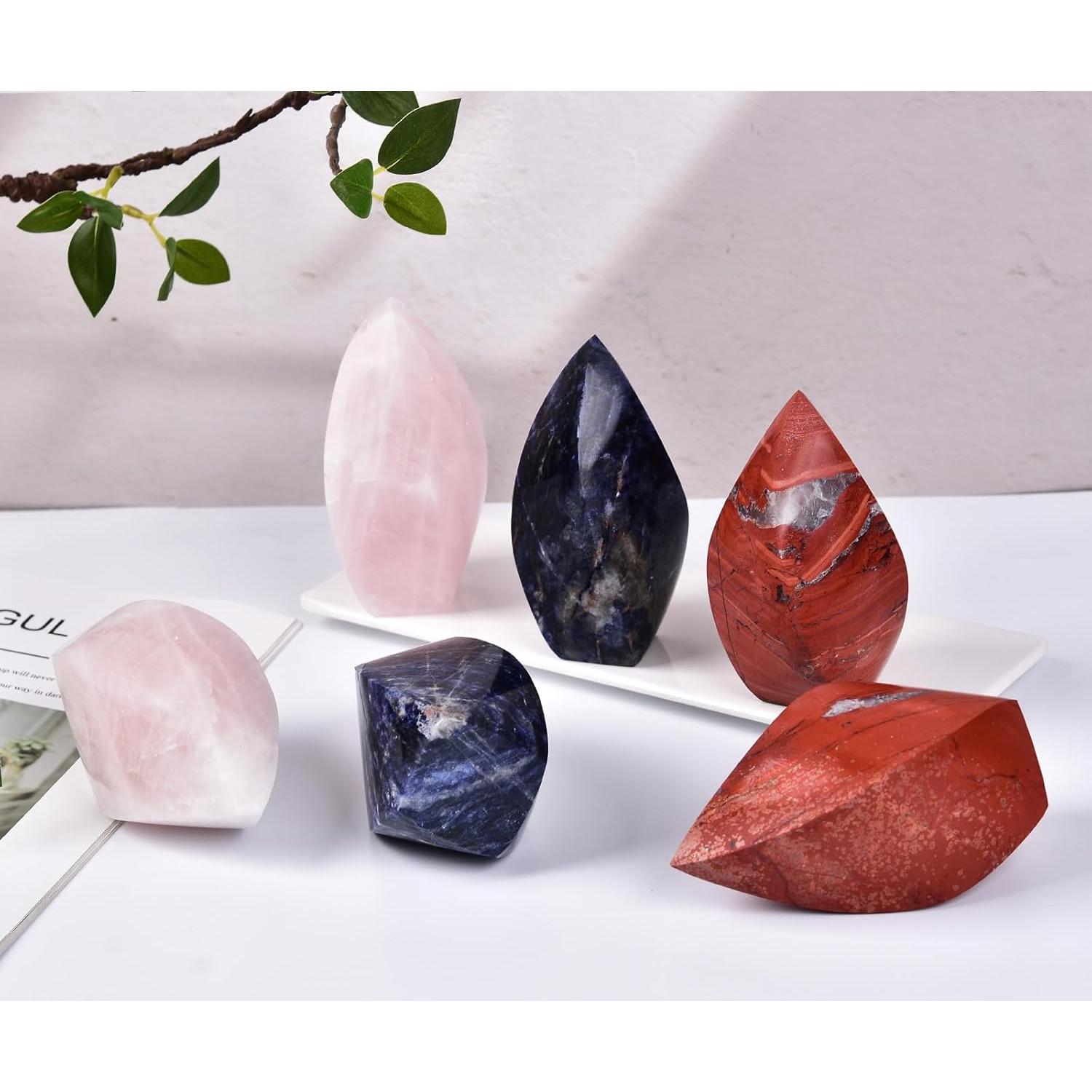 Punto Obelisco de Jaspe Rojo Natural 0.5-0.8 kg Decoración