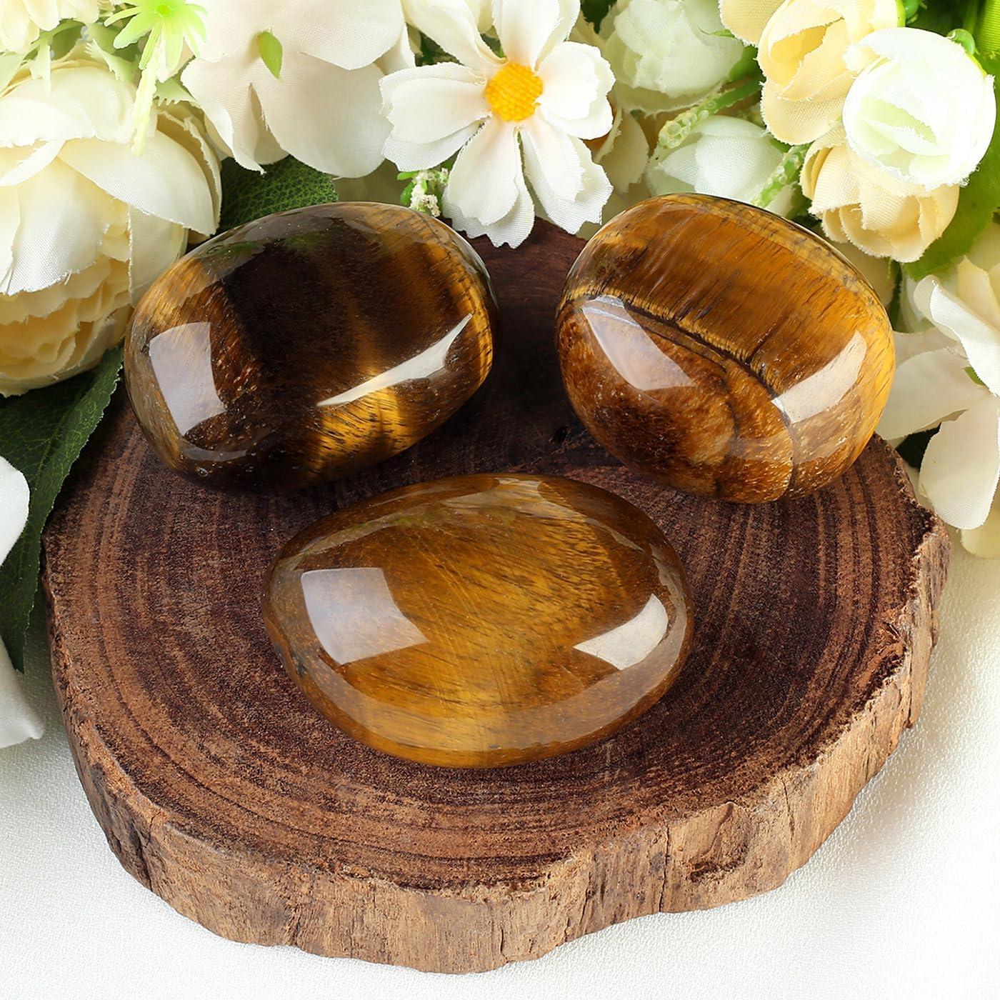 Piedra de Ojo de Tigre Pulida MAIBAOTA 4-5cm para Meditación