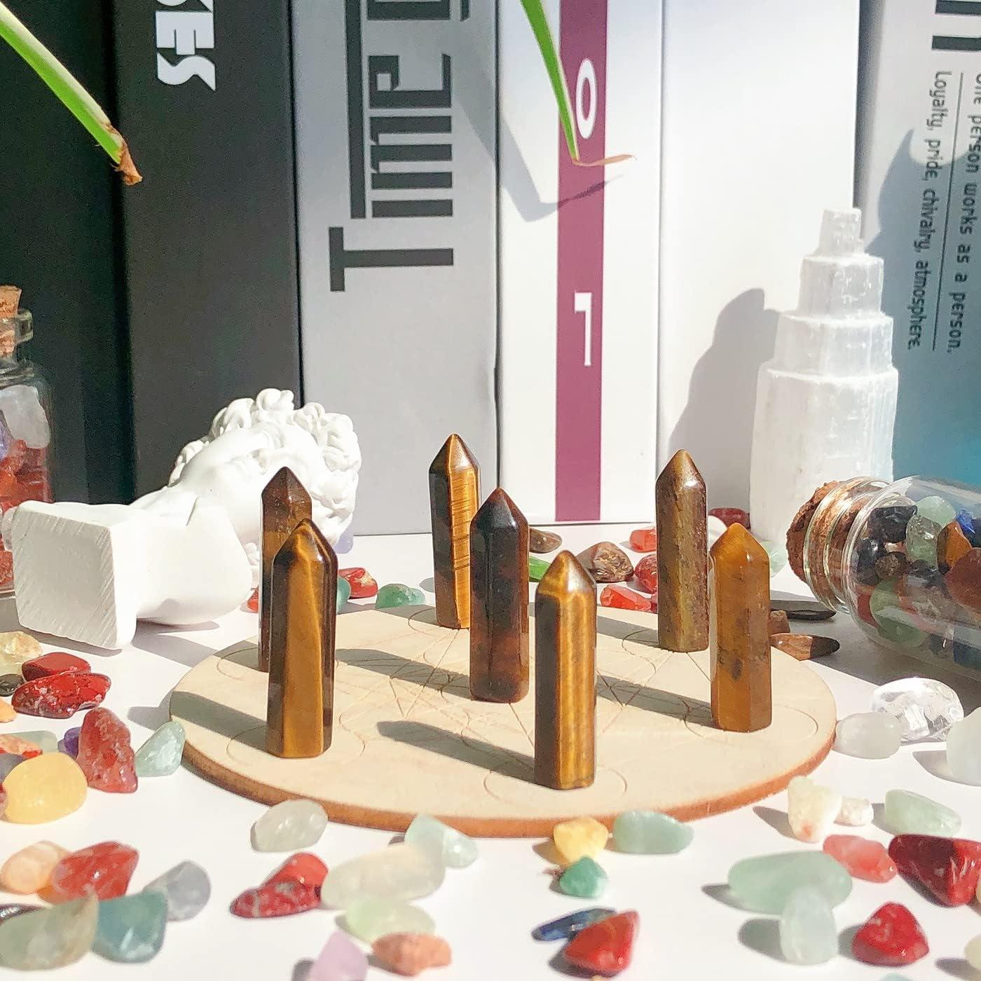 Conjunto de 10 Cristales Ojo de Tigre YATOJUZI para Sanación