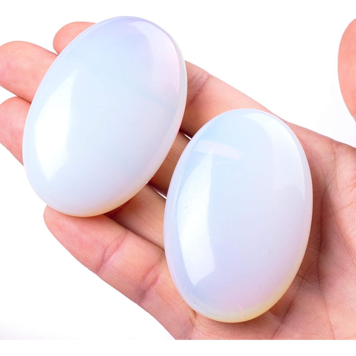 Piedra de Palma Ovalada Opalita Natural 60mm para Sanación