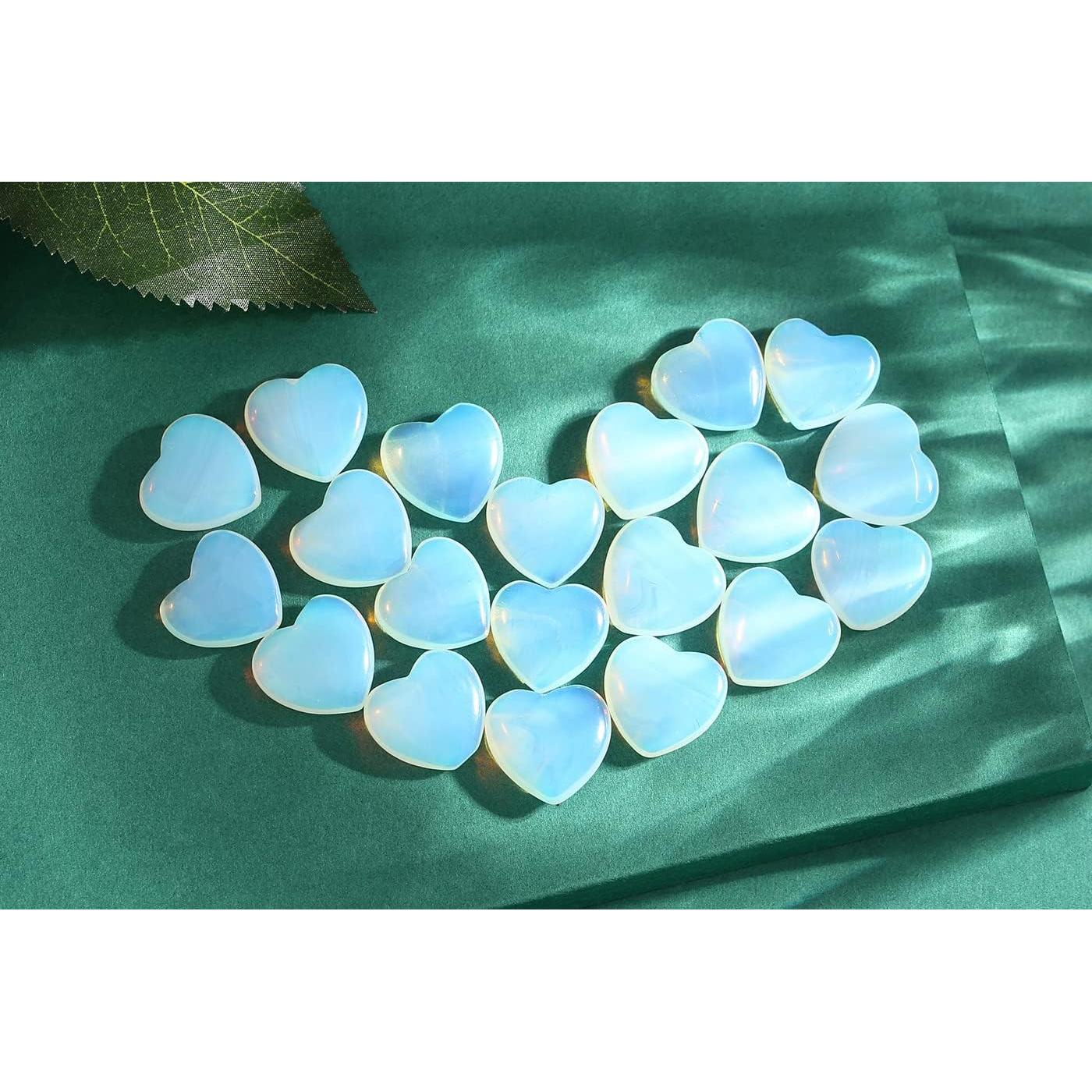 Conjunto 20 PCS Cristales Corazón Opalite QINJIEJIE Sanación