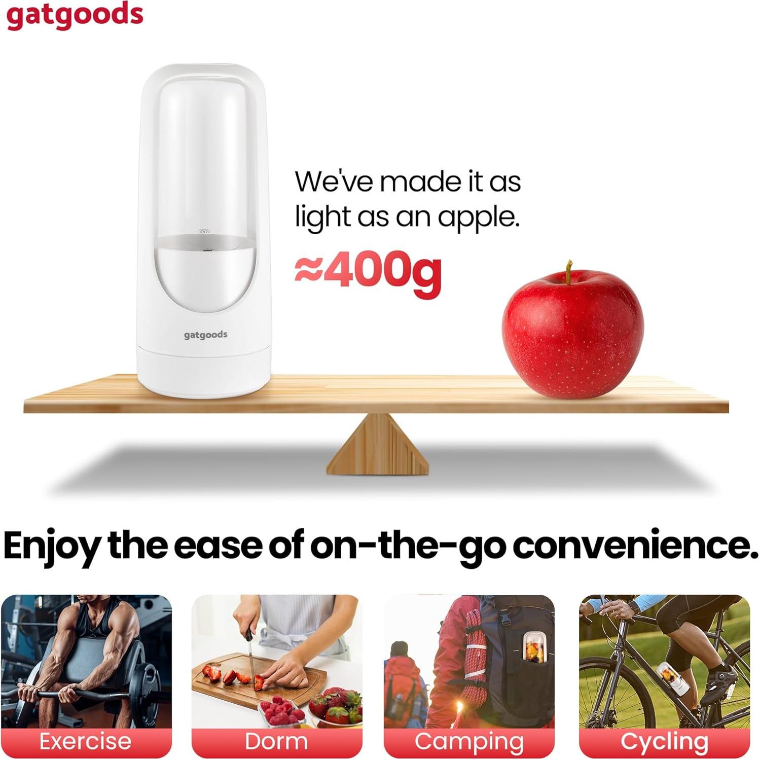 Batidora Personal GATGOODS 300ml Recargable USB-C 45W