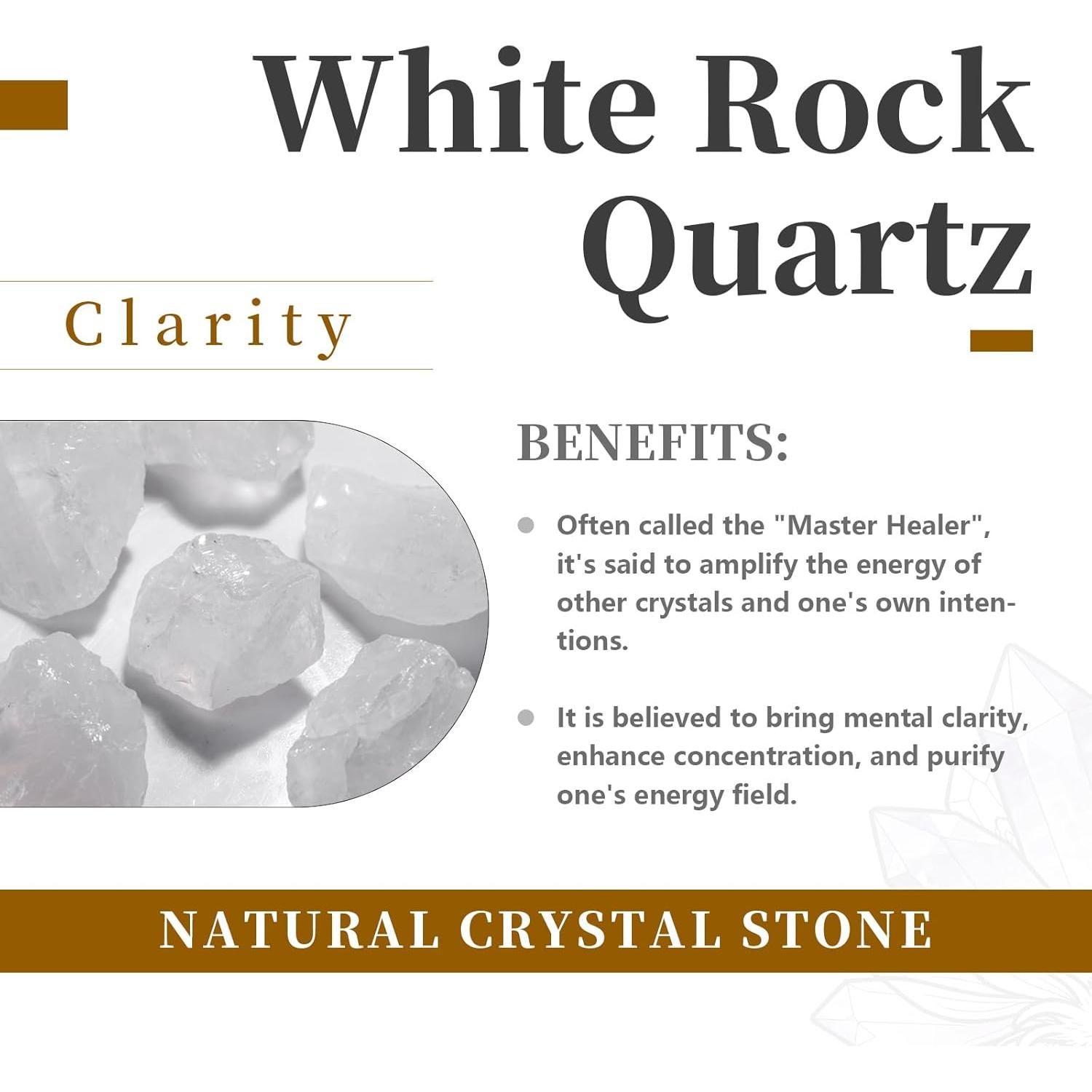 Cúmulo Irregular de Cuarzo Claro Rockcloud 35-65mm Decoración