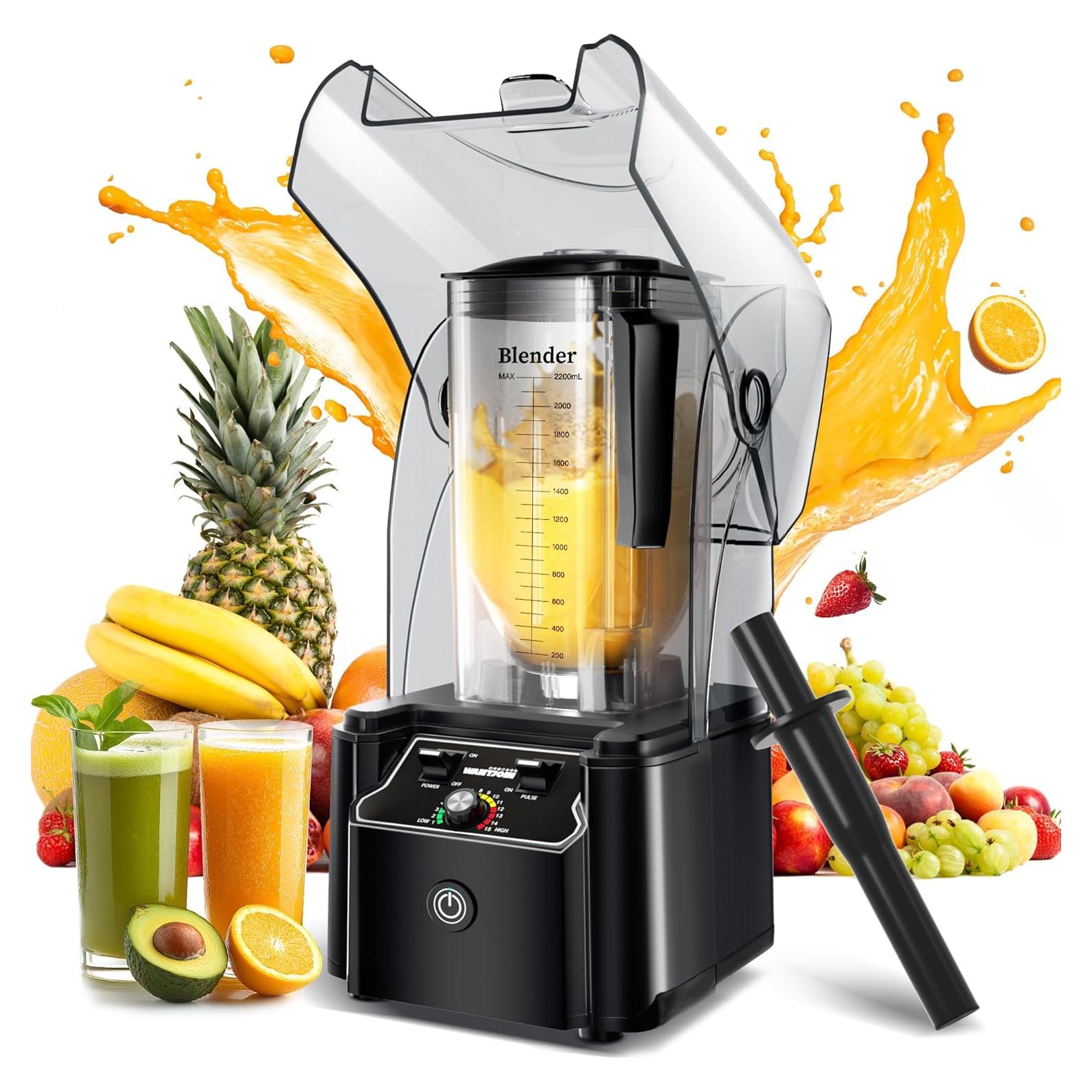 Mezclador Profesional WantJoin K90 Silencioso 2200W 2.2L Negro