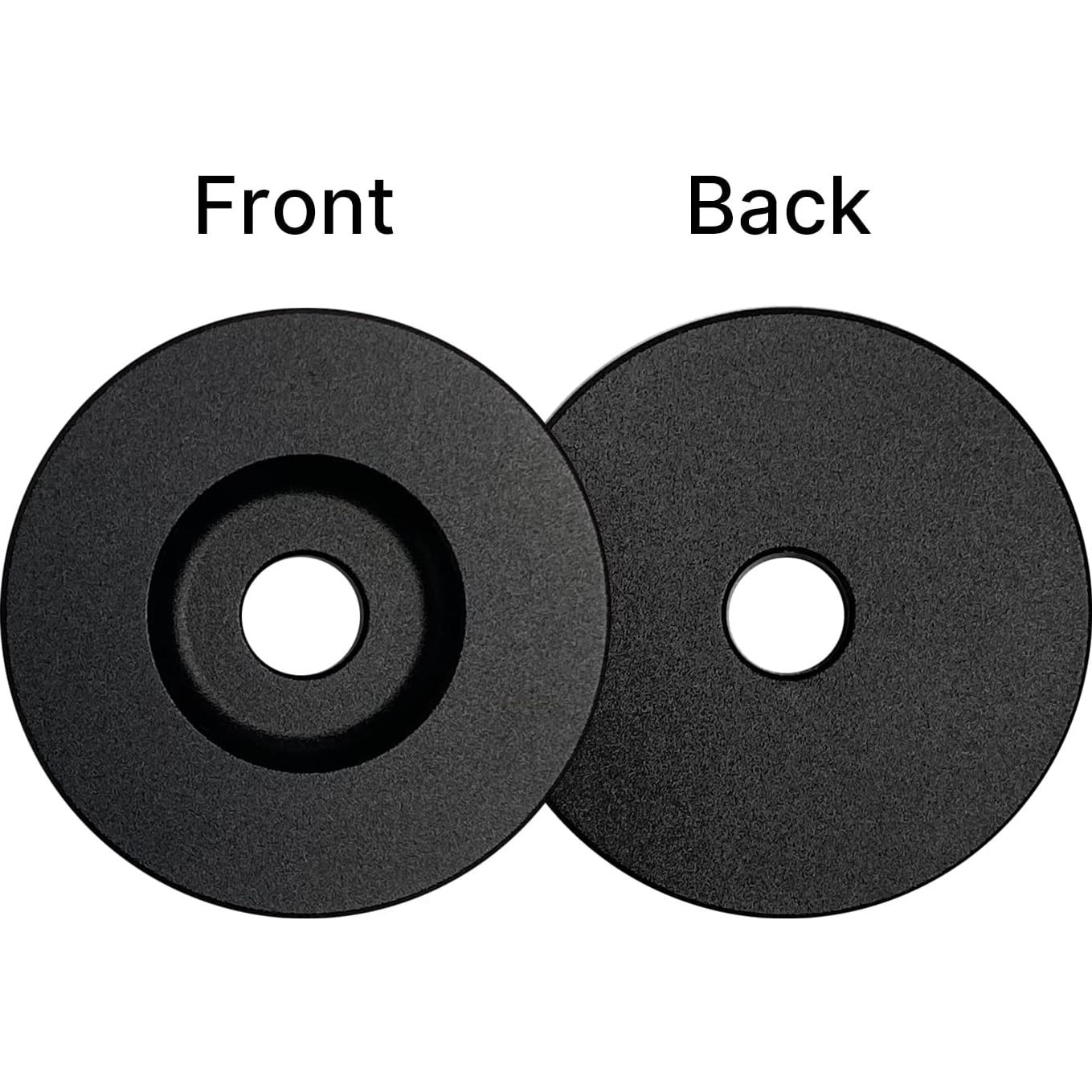 Adaptador de 45 RPM sdroceRyaM de Aluminio para Tocadiscos - Negro