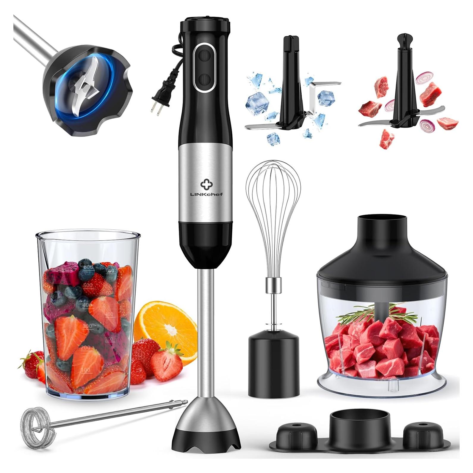 Batidora de Inmersión LINKChef 800W 7 en 1 con Accesorios