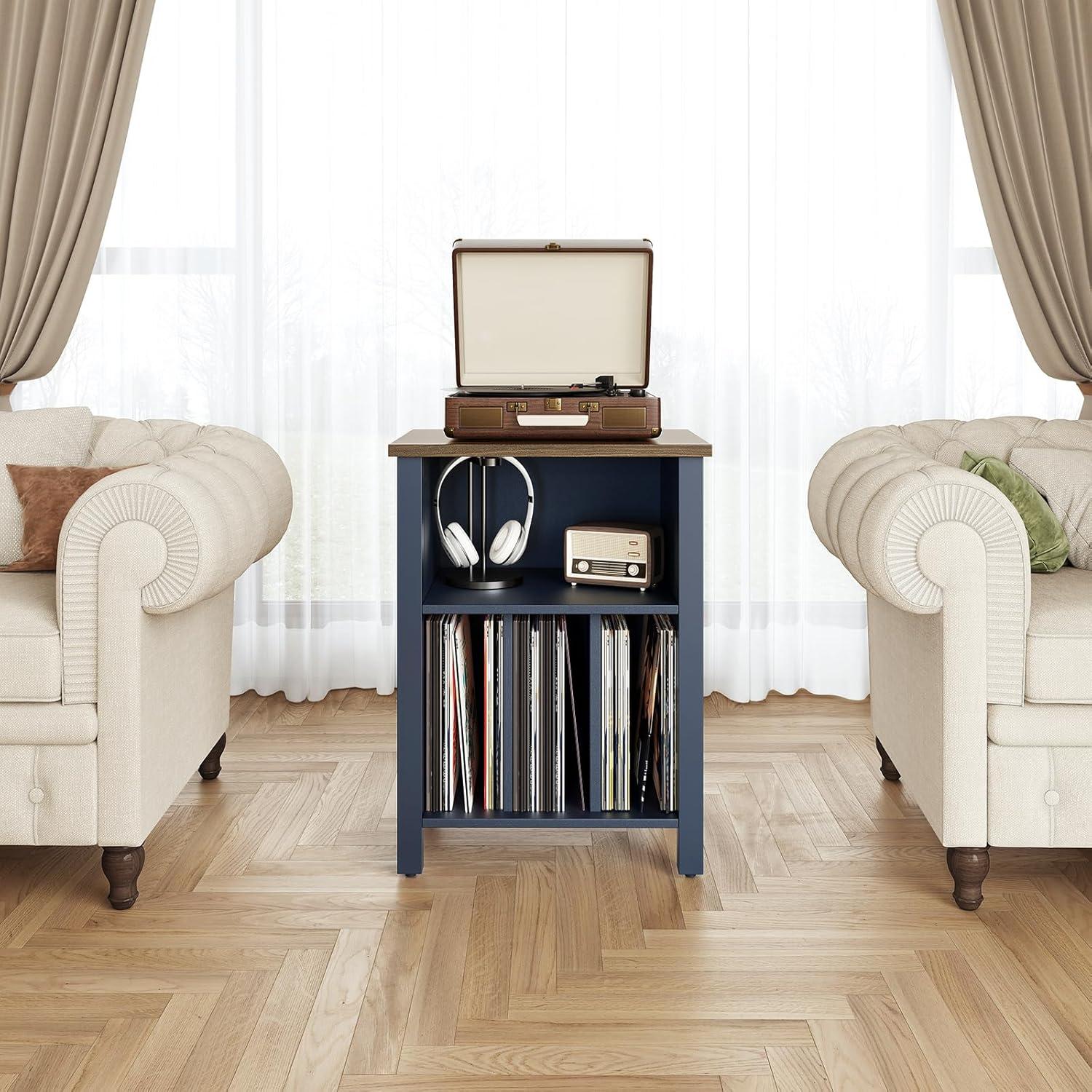 Soporte para Tocadiscos LIDYUK SCPJBU01 Madera Vintage Azul