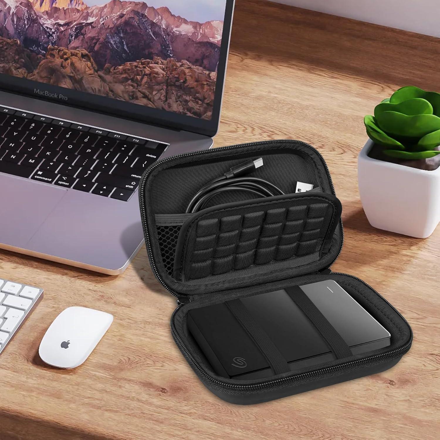 Funda de Disco Duro Lacdo 2.5" Resistente a Golpes Negro