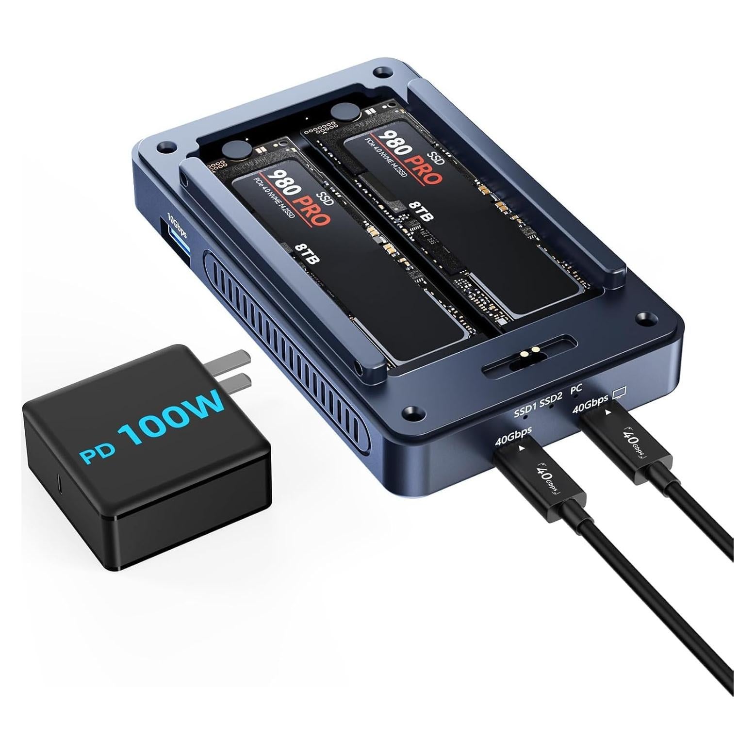 Caja SSD NVMe M.2 ACASIS TBU405 Pro Max 40Gbps con Ventilador