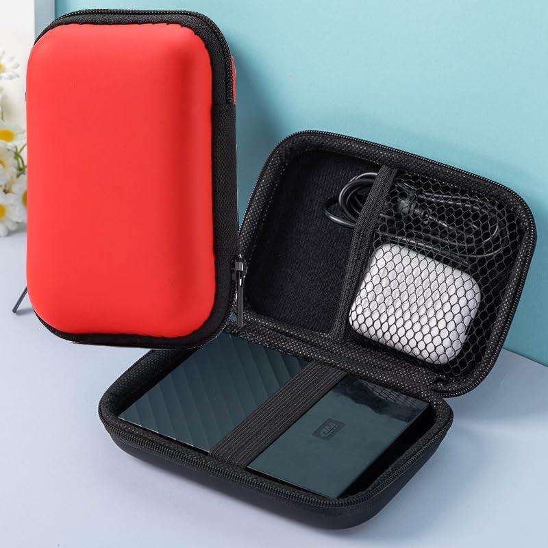 Paquete de 2 Fundas para Disco Duro 2.5" SquEqu EVA Rojo