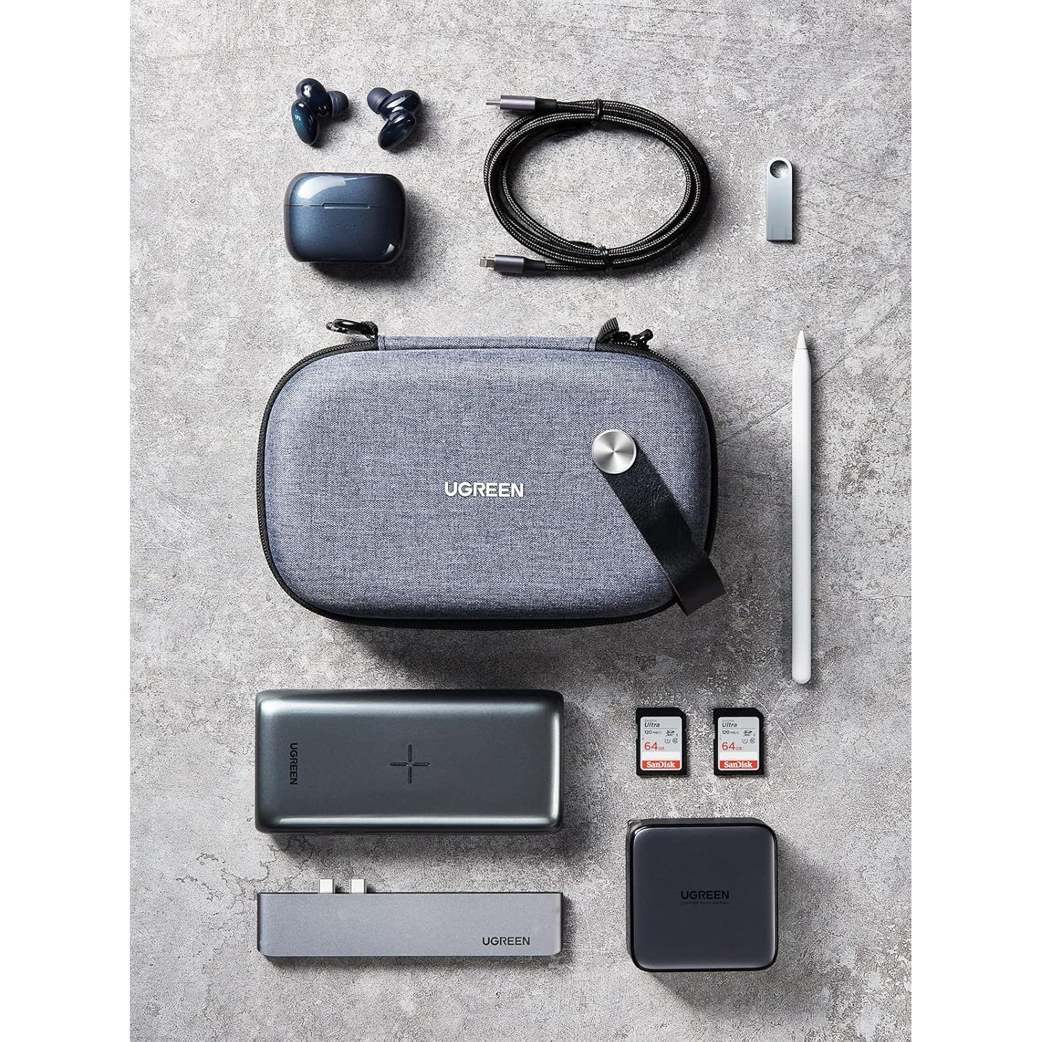 Organizador Electrónico UGREEN Bolsa de Viaje Impermeable 20.3x13cm