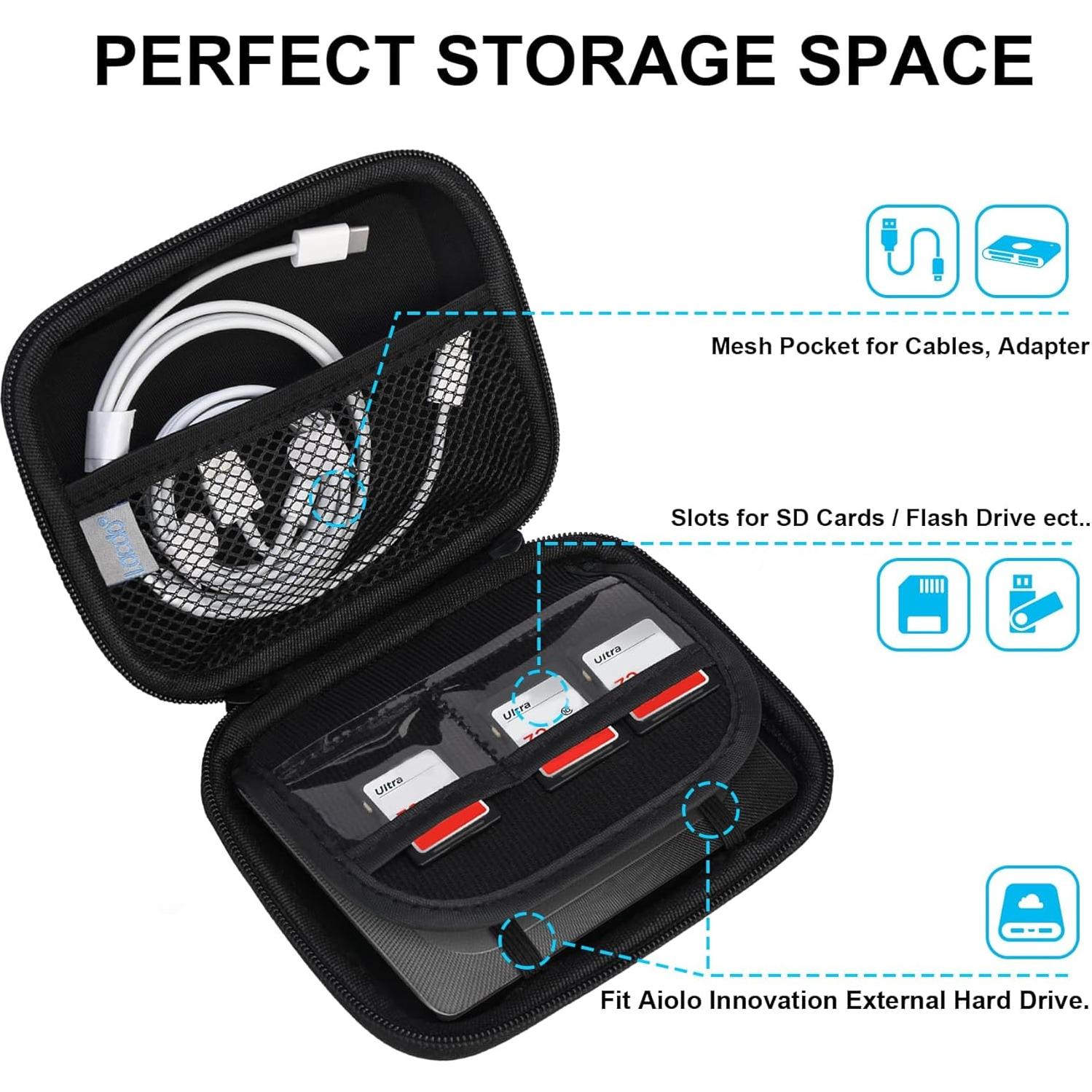 Funda para Disco Duro Externo Lacdo 1TB 2TB 5TB Resistente